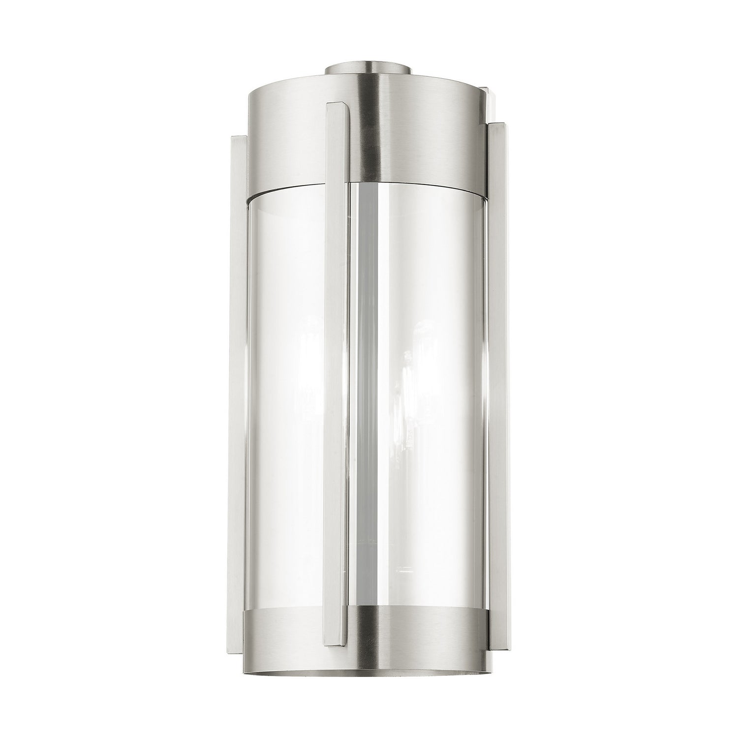 Livex Lighting - 22382-91 - Two Light Outdoor Wall Lantern - Sheridan - Brushed Nickel