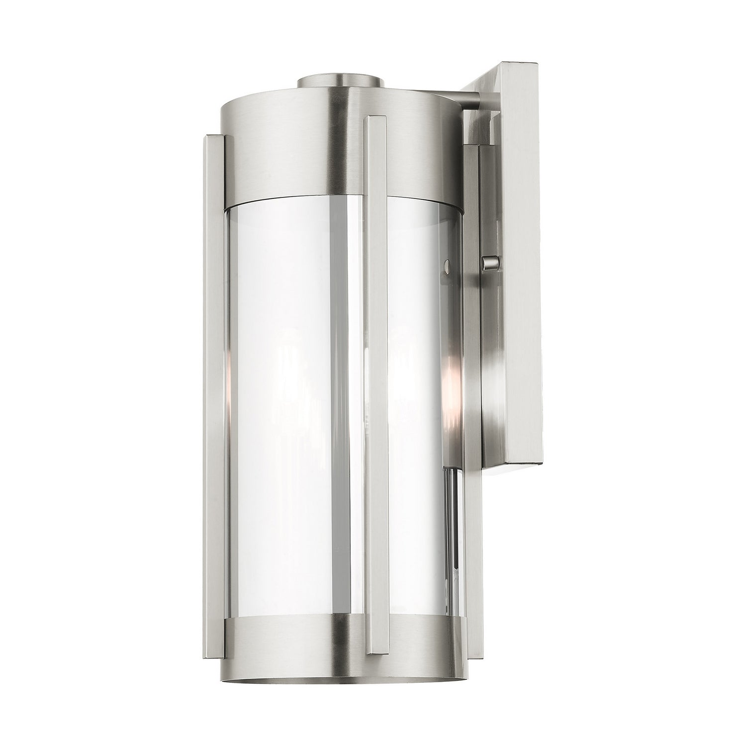 Livex Lighting - 22382-91 - Two Light Outdoor Wall Lantern - Sheridan - Brushed Nickel
