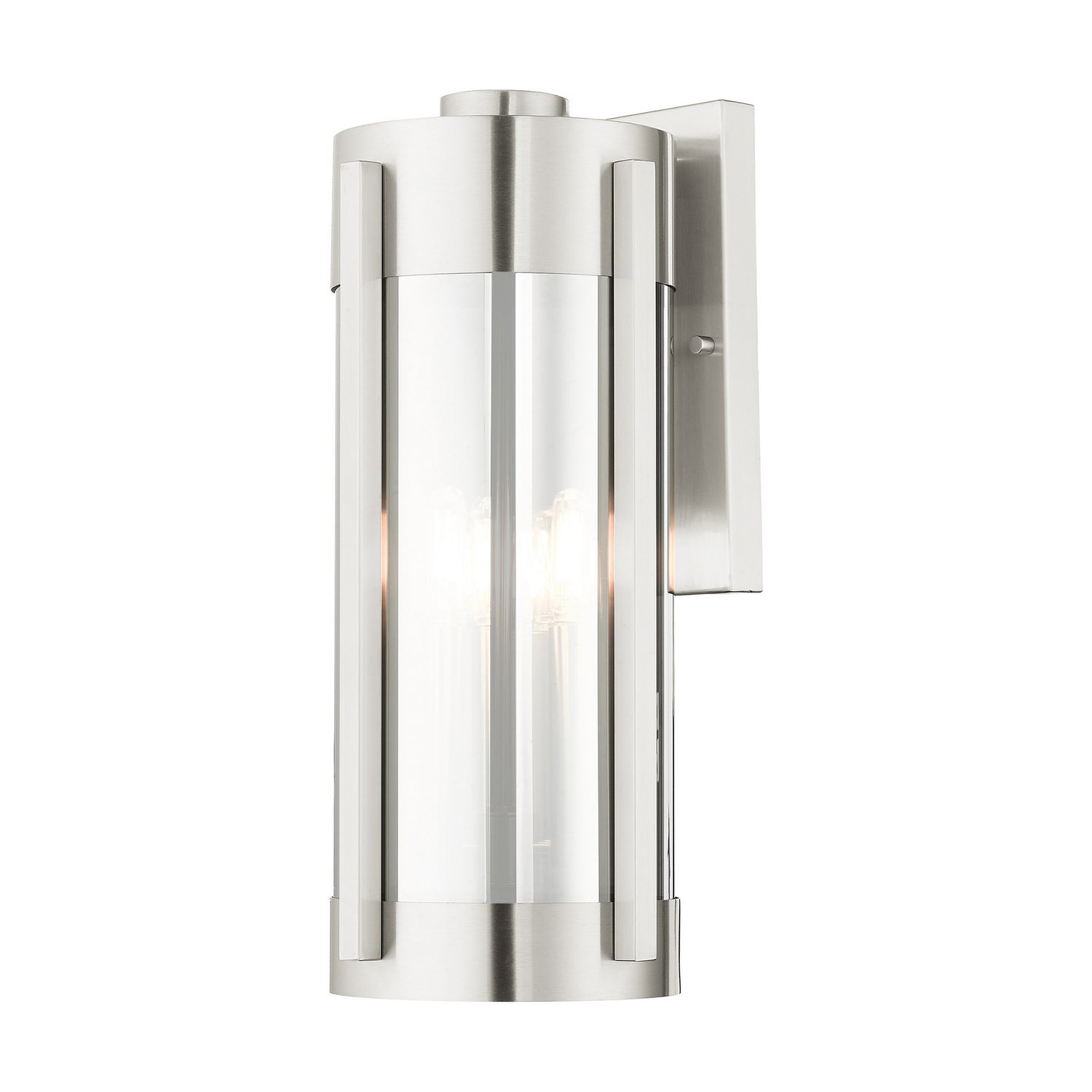 Livex Lighting - 22383-91 - Three Light Outdoor Wall Lantern - Sheridan - Brushed Nickel