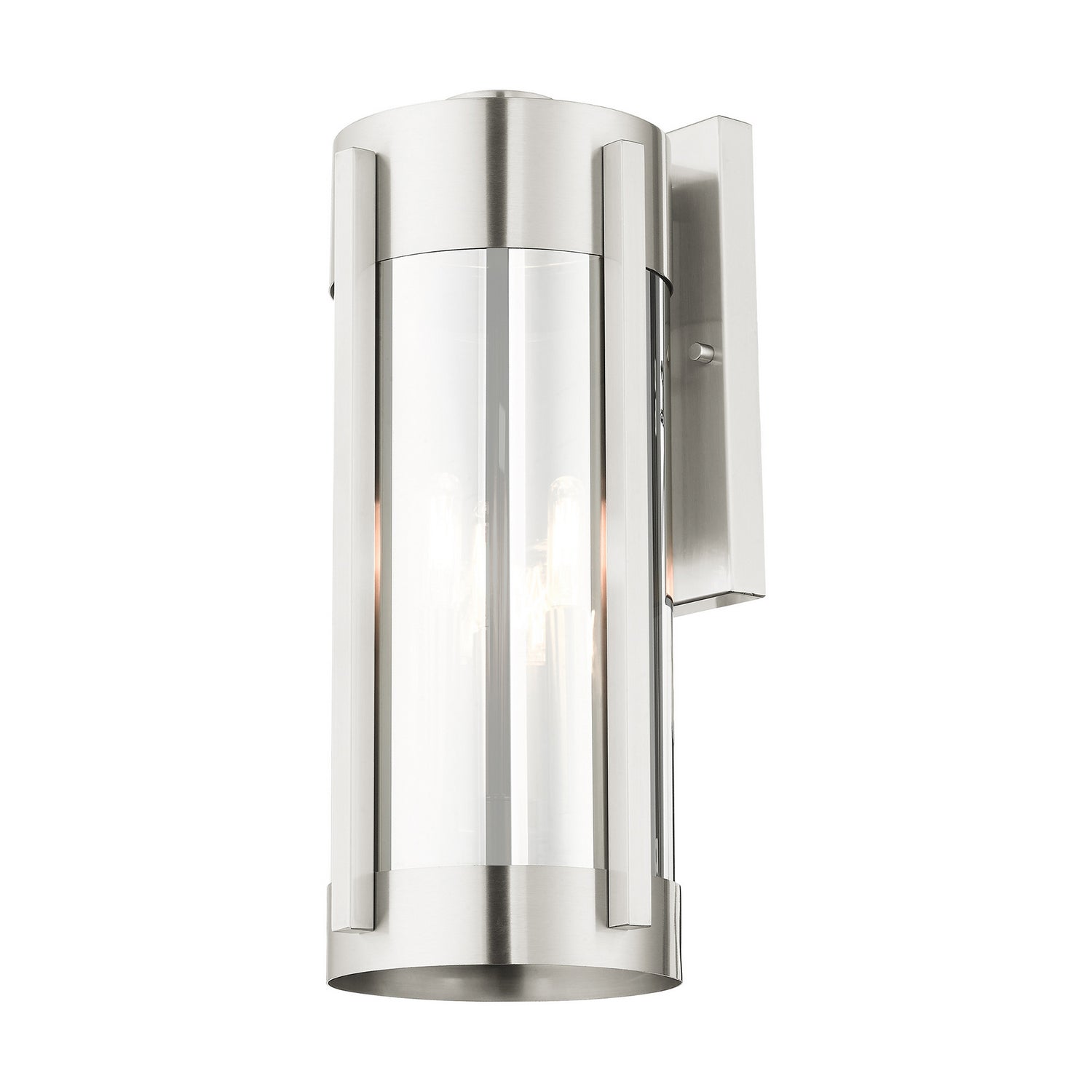 Livex Lighting - 22383-91 - Three Light Outdoor Wall Lantern - Sheridan - Brushed Nickel