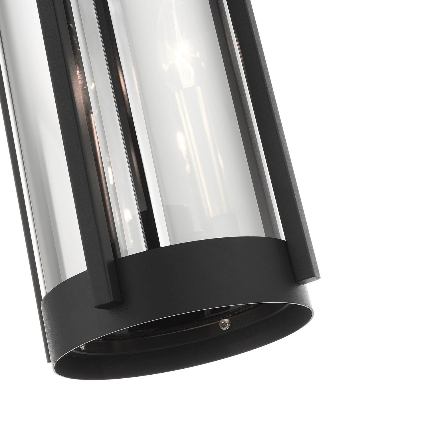 Livex Lighting - 22385-04 - Two Light Outdoor Pendant - Sheridan - Black w/ Brushed Nickels