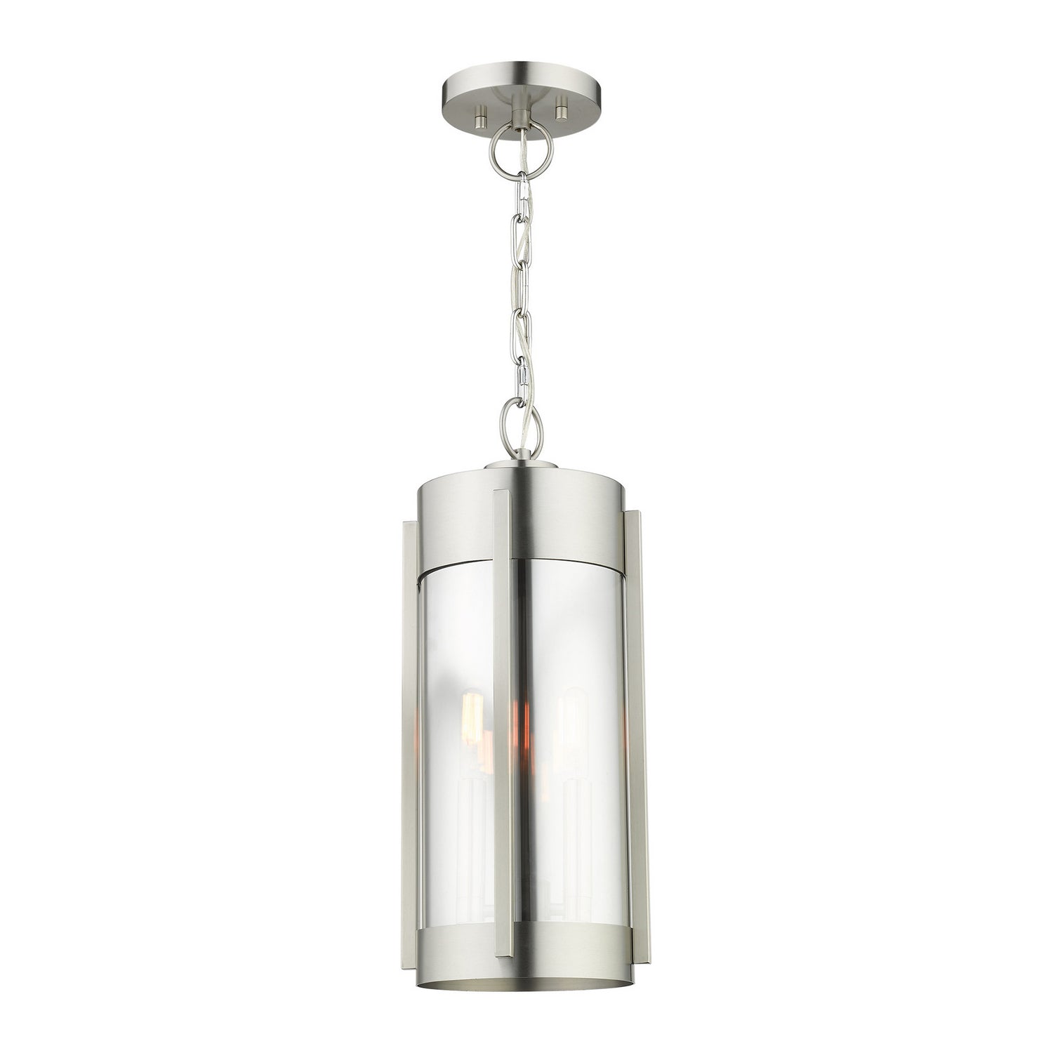 Livex Lighting - 22385-91 - Two Light Outdoor Pendant - Sheridan - Brushed Nickel