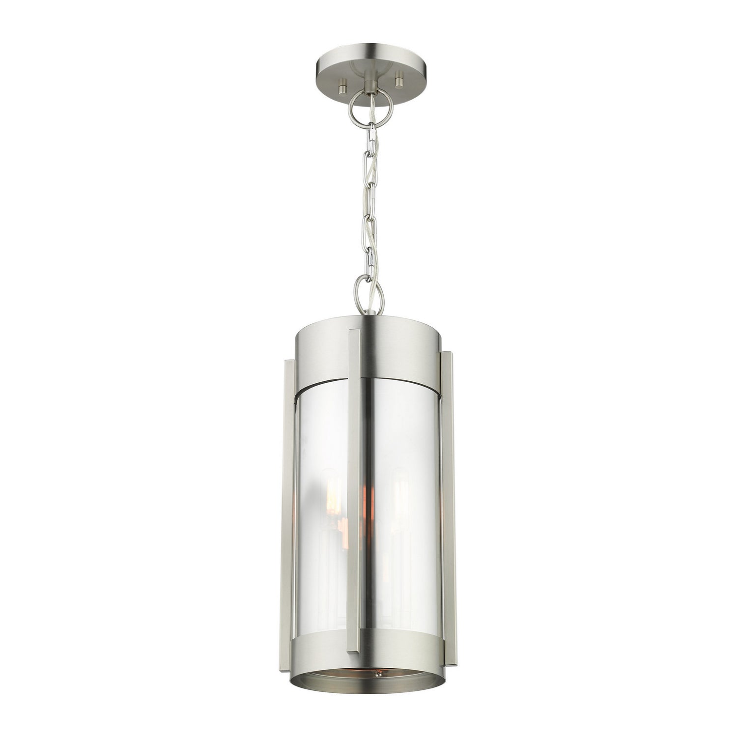 Livex Lighting - 22385-91 - Two Light Outdoor Pendant - Sheridan - Brushed Nickel