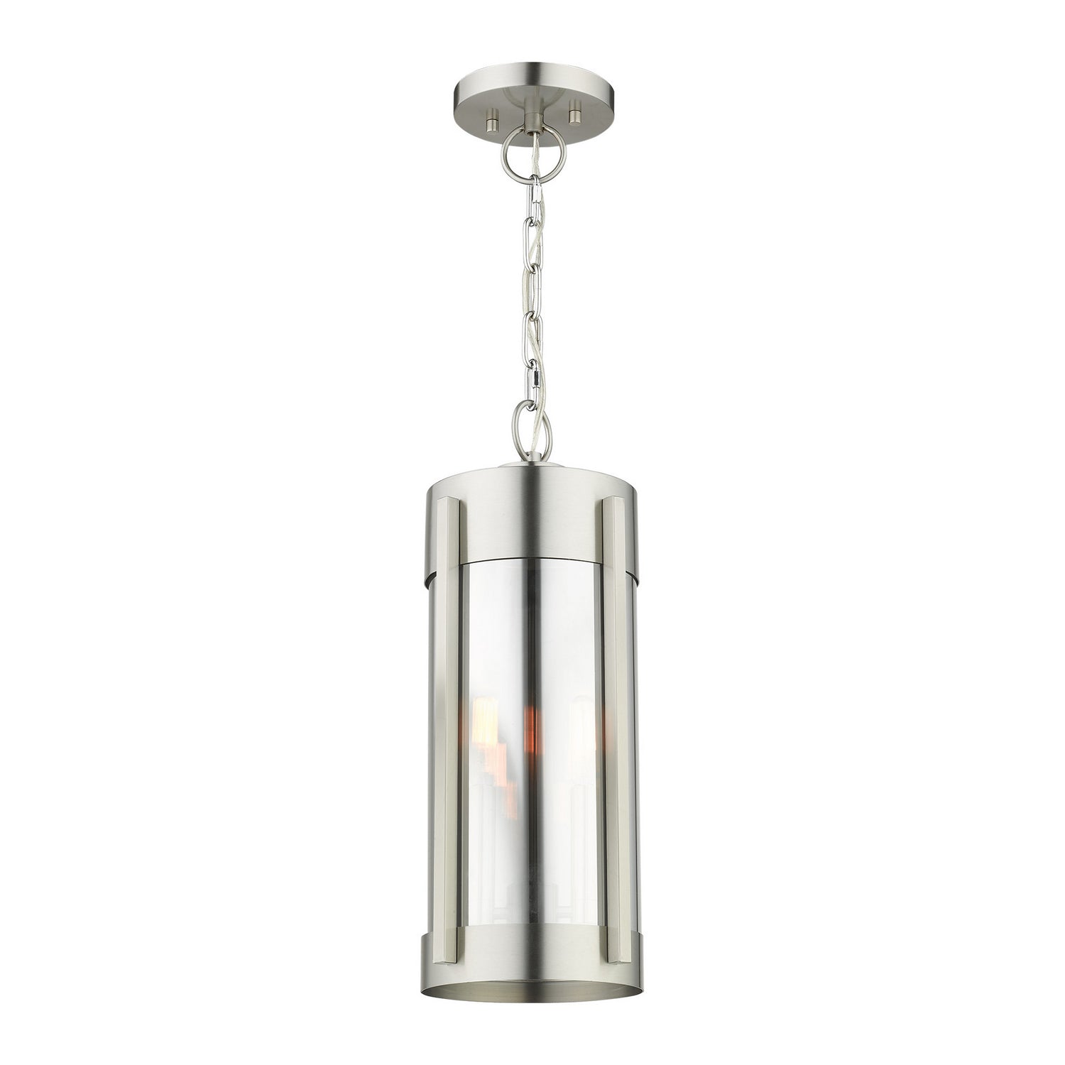 Livex Lighting - 22385-91 - Two Light Outdoor Pendant - Sheridan - Brushed Nickel