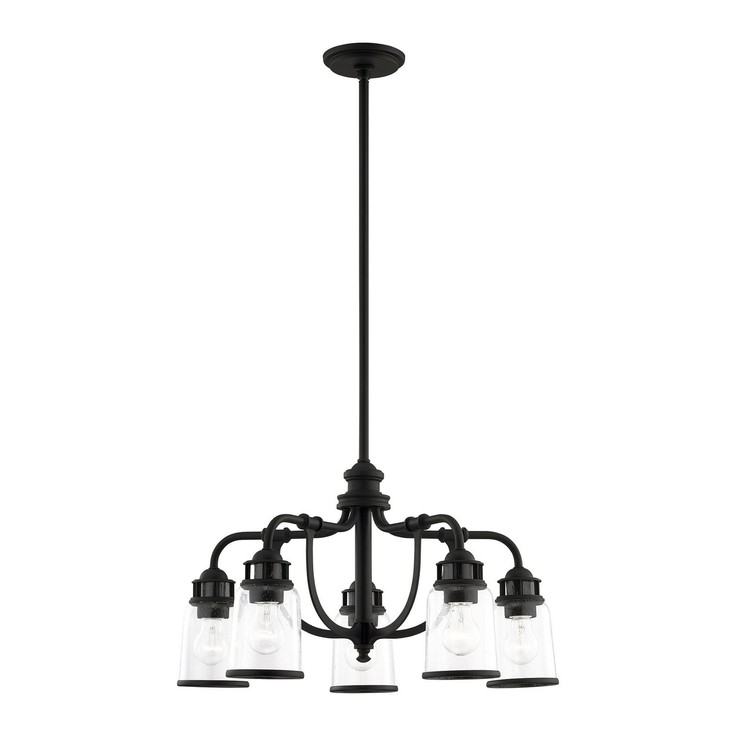 Livex Lighting - 40025-04 - Five Light Chandelier - Lawrenceville - Black