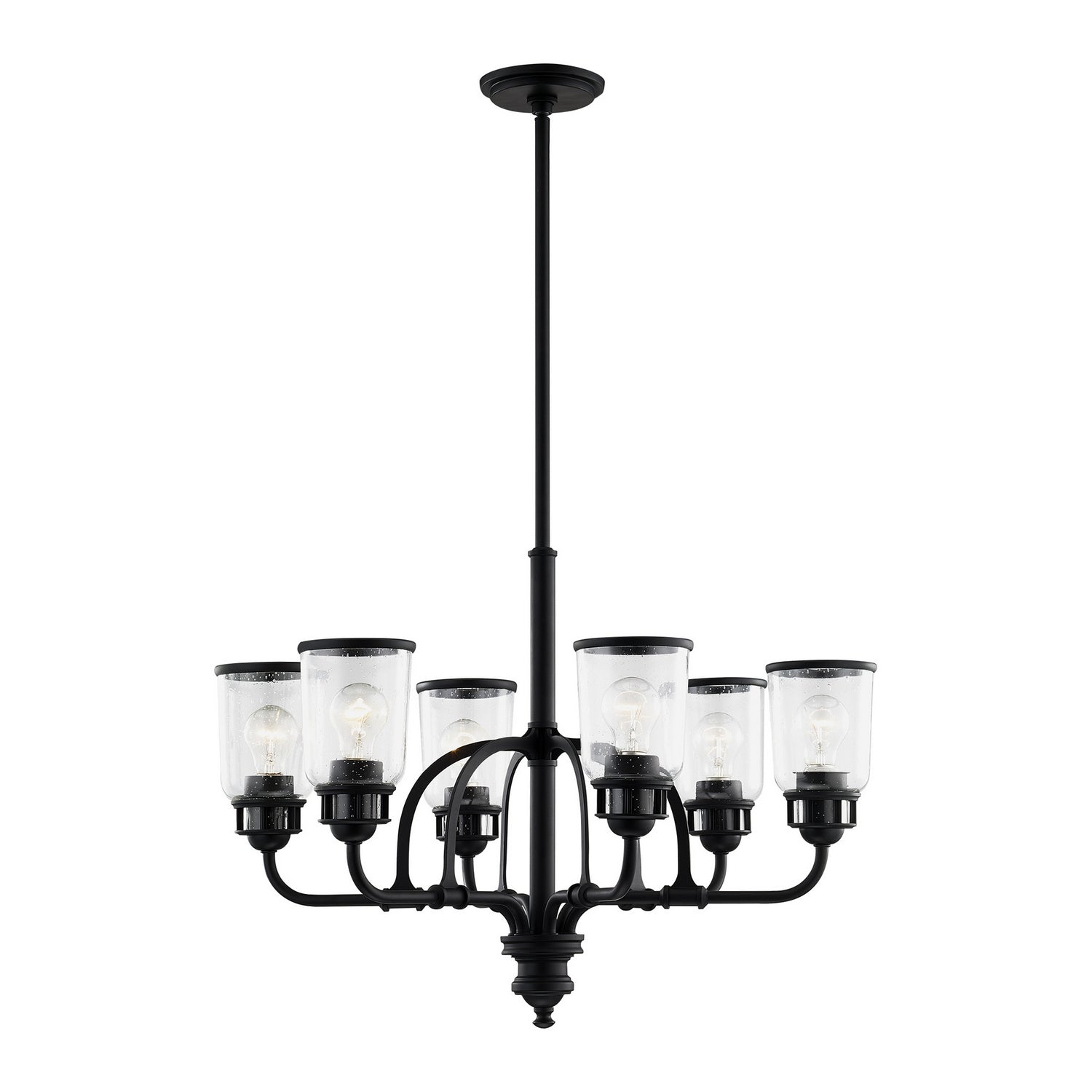 Livex Lighting - 40026-04 - Six Light Chandelier - Lawrenceville - Black