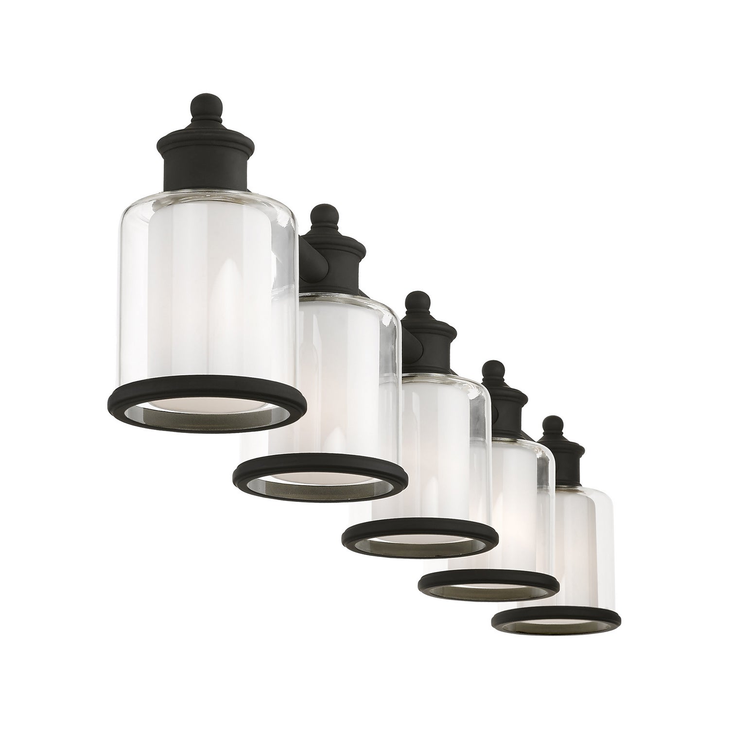 Livex Lighting - 40215-04 - Five Light Vanity - Middlebush - Black