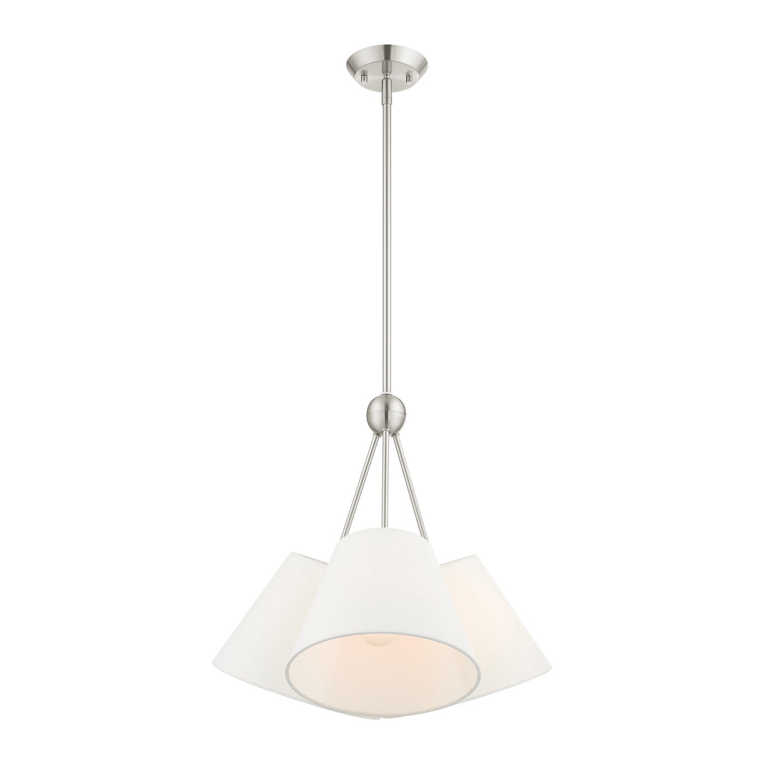 Livex Lighting - 40563-91 - Three Light Chandelier - Prato - Brushed Nickel