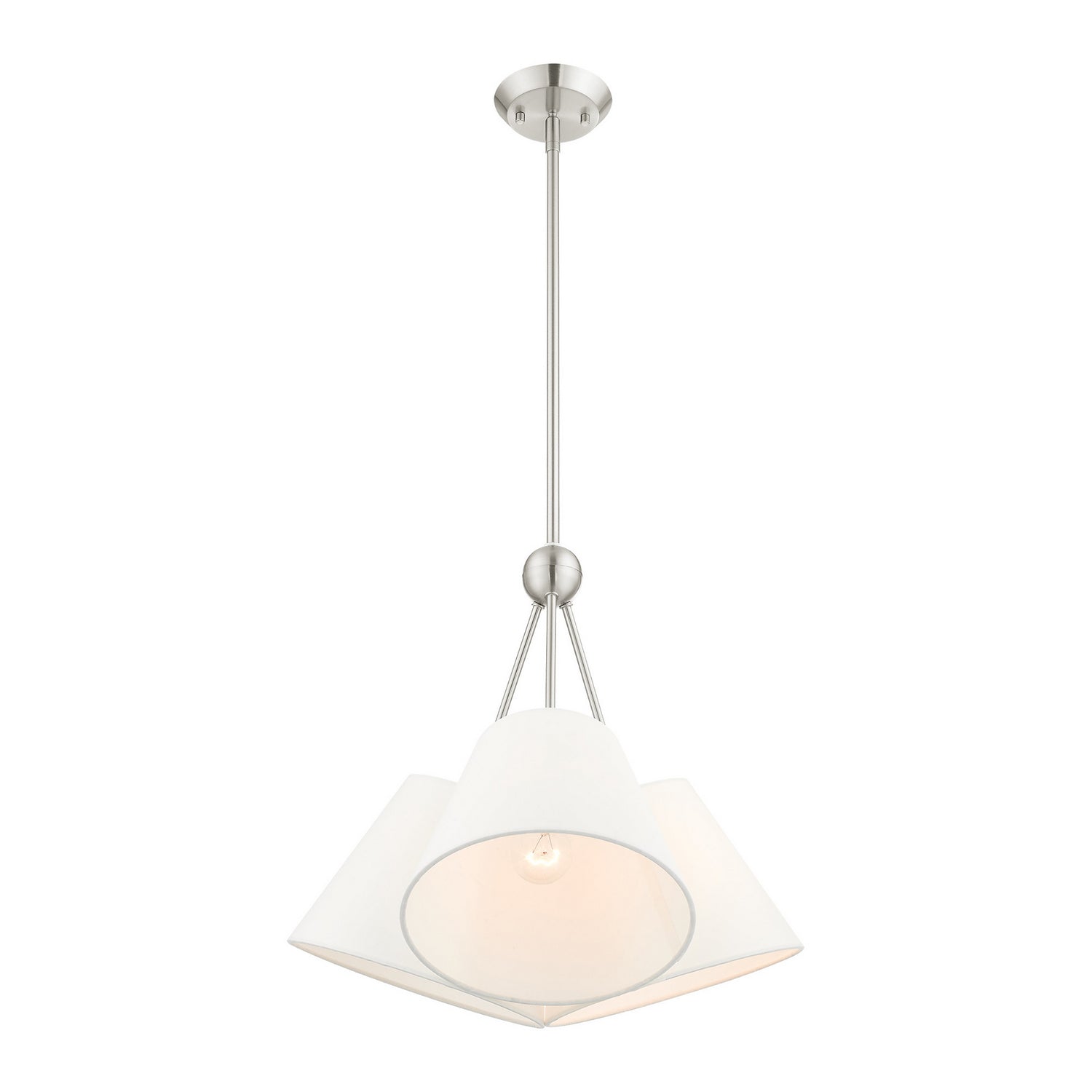 Livex Lighting - 40563-91 - Three Light Chandelier - Prato - Brushed Nickel