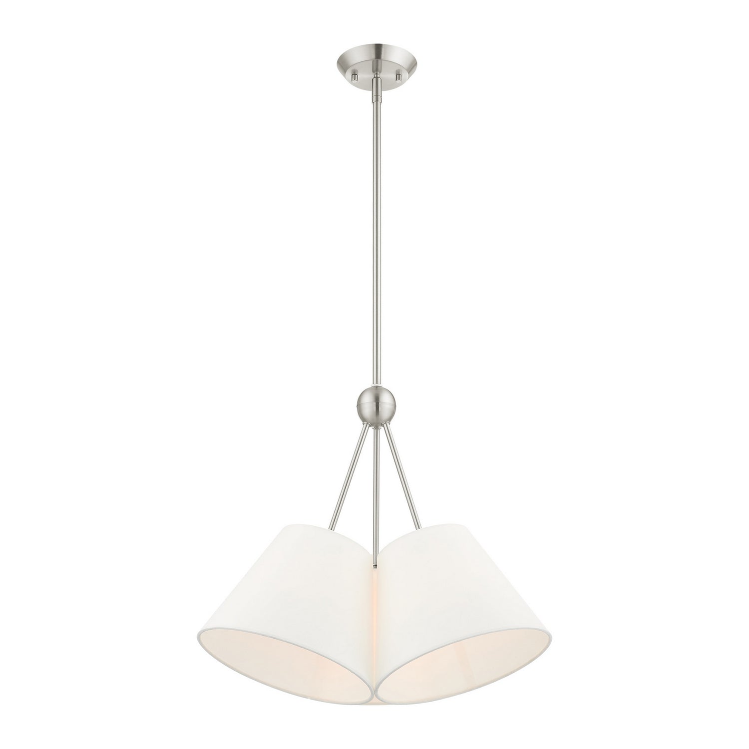 Livex Lighting - 40563-91 - Three Light Chandelier - Prato - Brushed Nickel