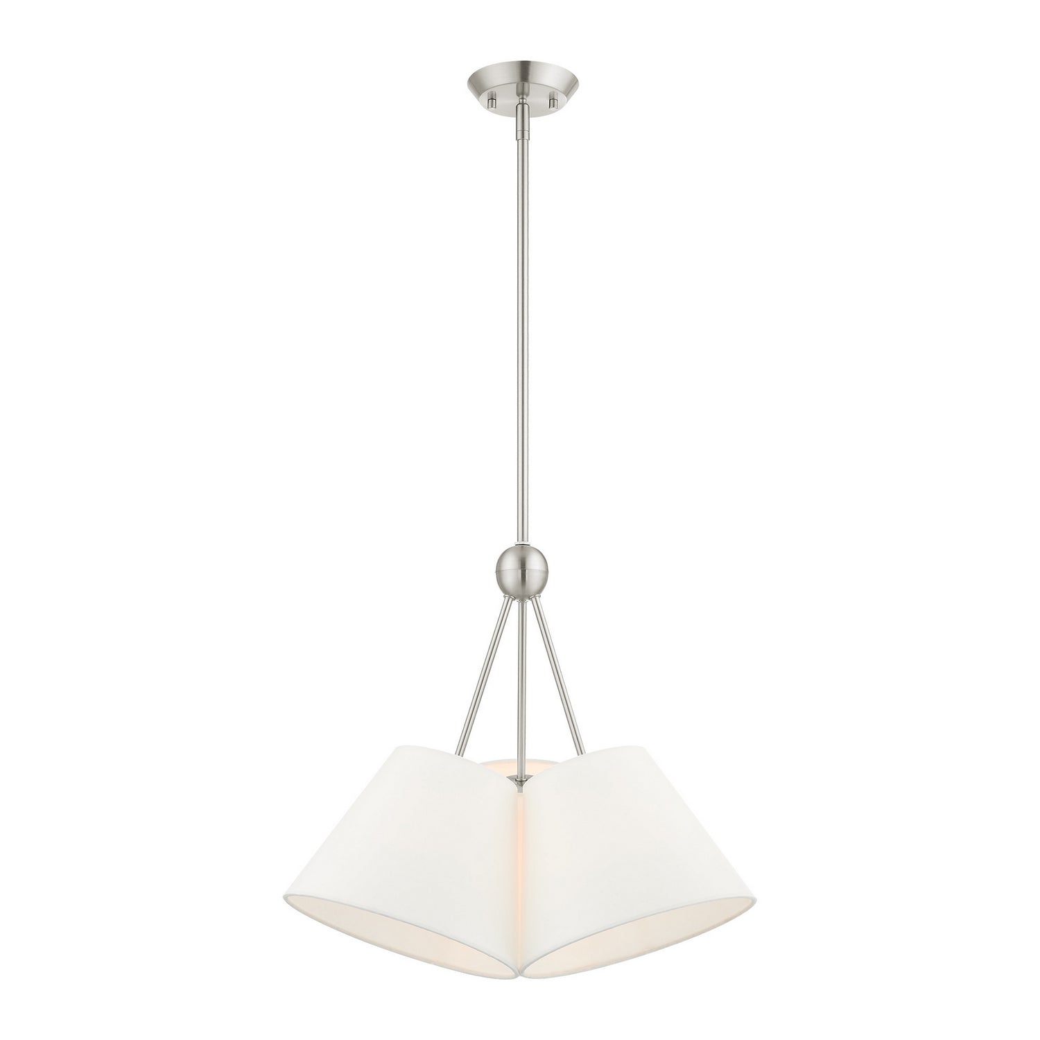 Livex Lighting - 40563-91 - Three Light Chandelier - Prato - Brushed Nickel