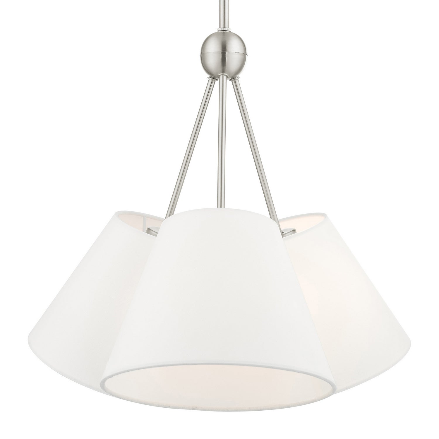 Livex Lighting - 40563-91 - Three Light Chandelier - Prato - Brushed Nickel