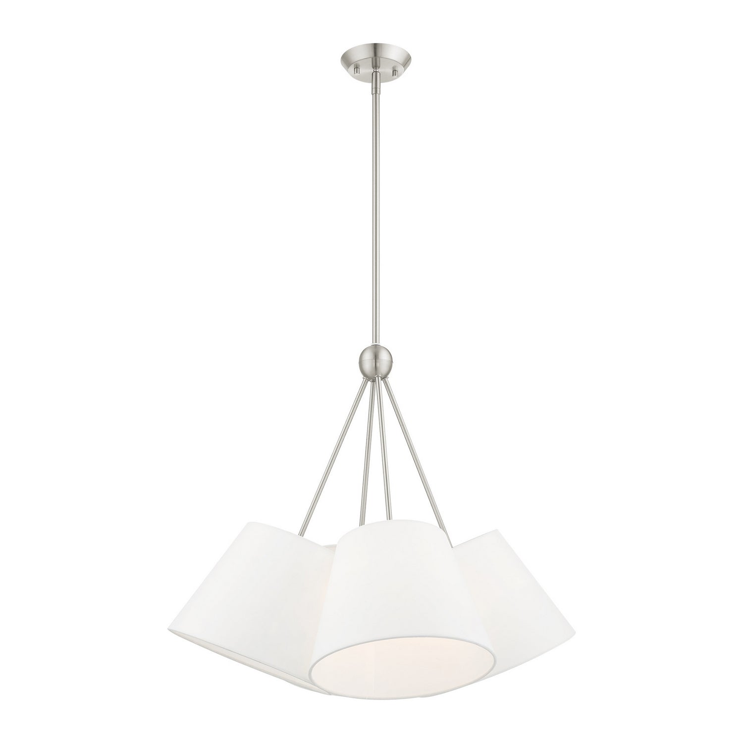 Livex Lighting - 40564-91 - Four Light Chandelier - Prato - Brushed Nickel