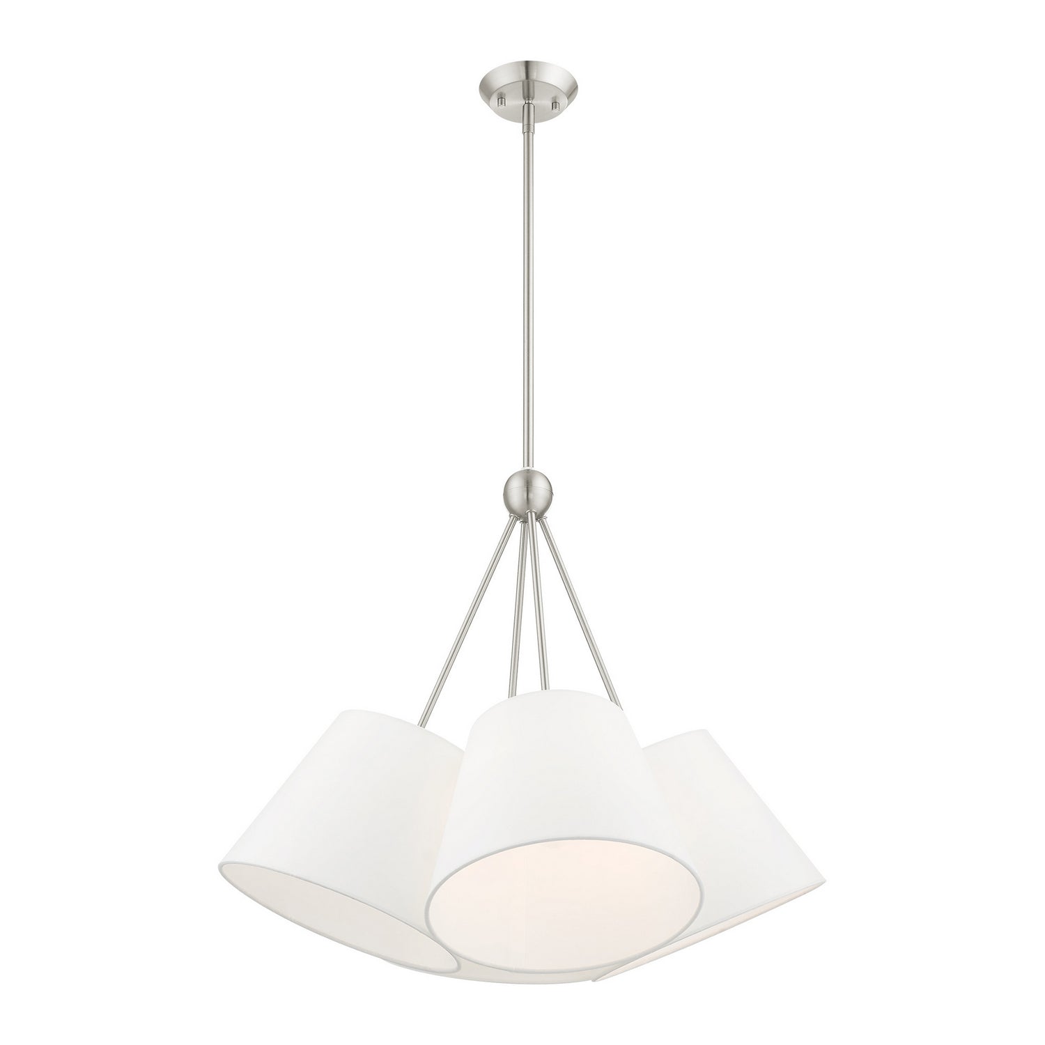 Livex Lighting - 40564-91 - Four Light Chandelier - Prato - Brushed Nickel