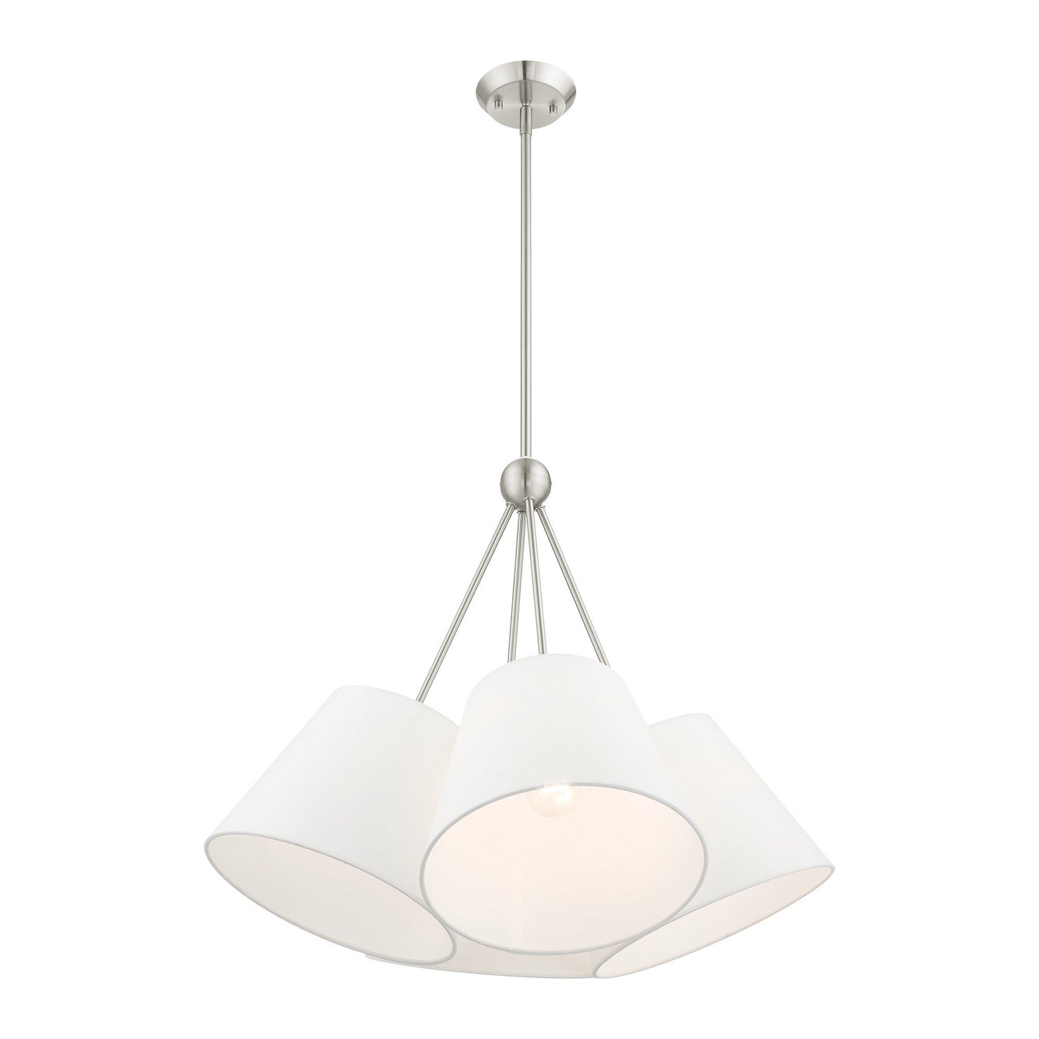 Livex Lighting - 40564-91 - Four Light Chandelier - Prato - Brushed Nickel