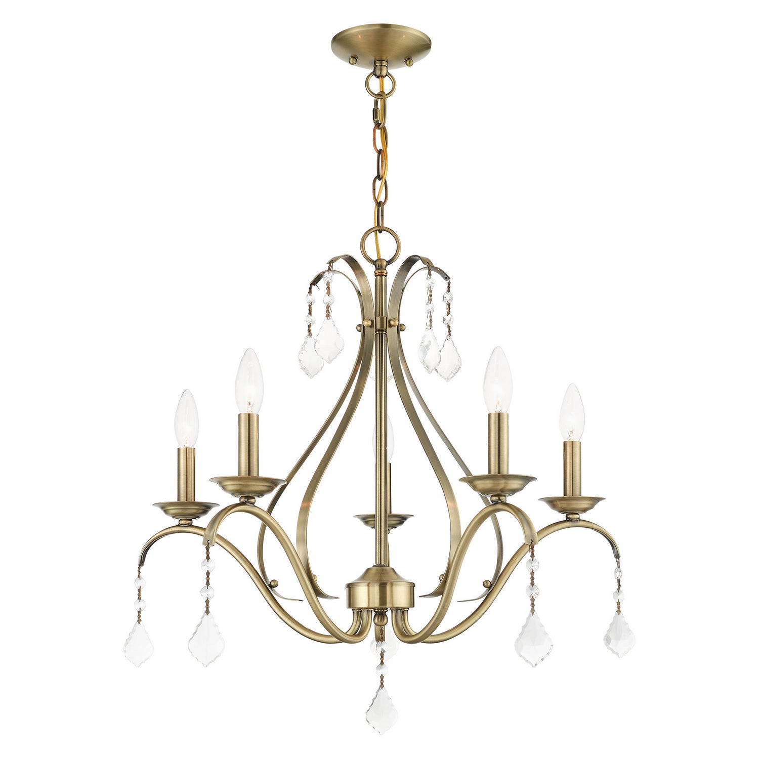 Livex Lighting - 40845-01 - Five Light Chandelier - Caterina - Antique Brass