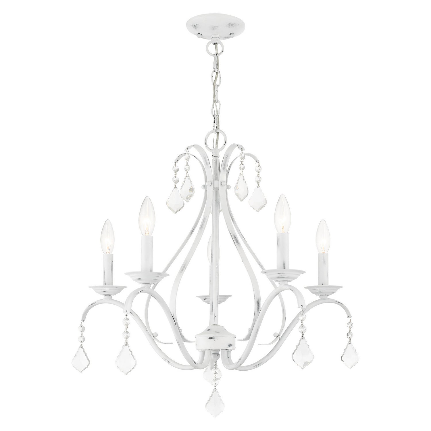 Livex Lighting - 40845-60 - Five Light Chandelier - Caterina - Antique White