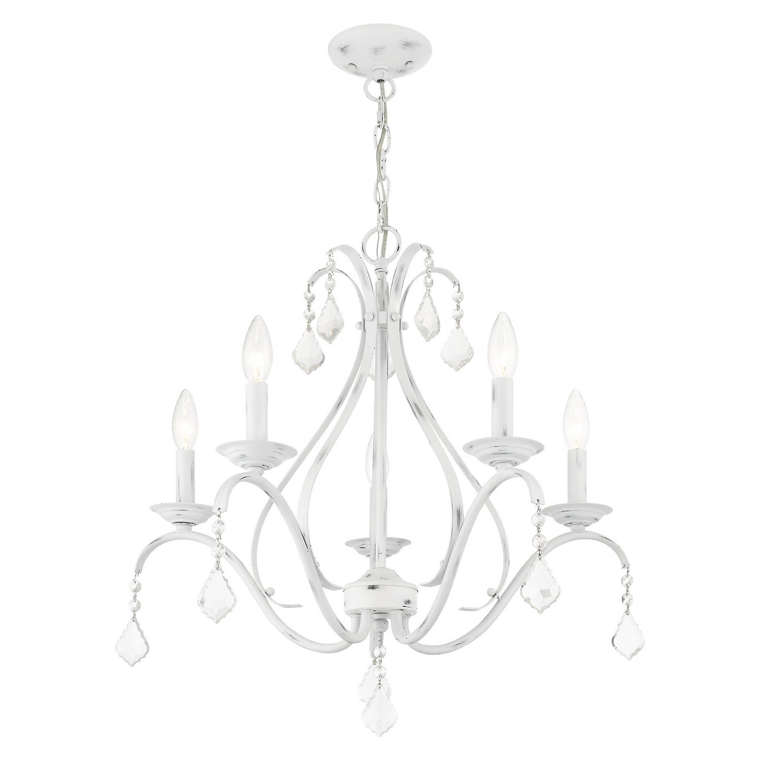 Livex Lighting - 40845-60 - Five Light Chandelier - Caterina - Antique White