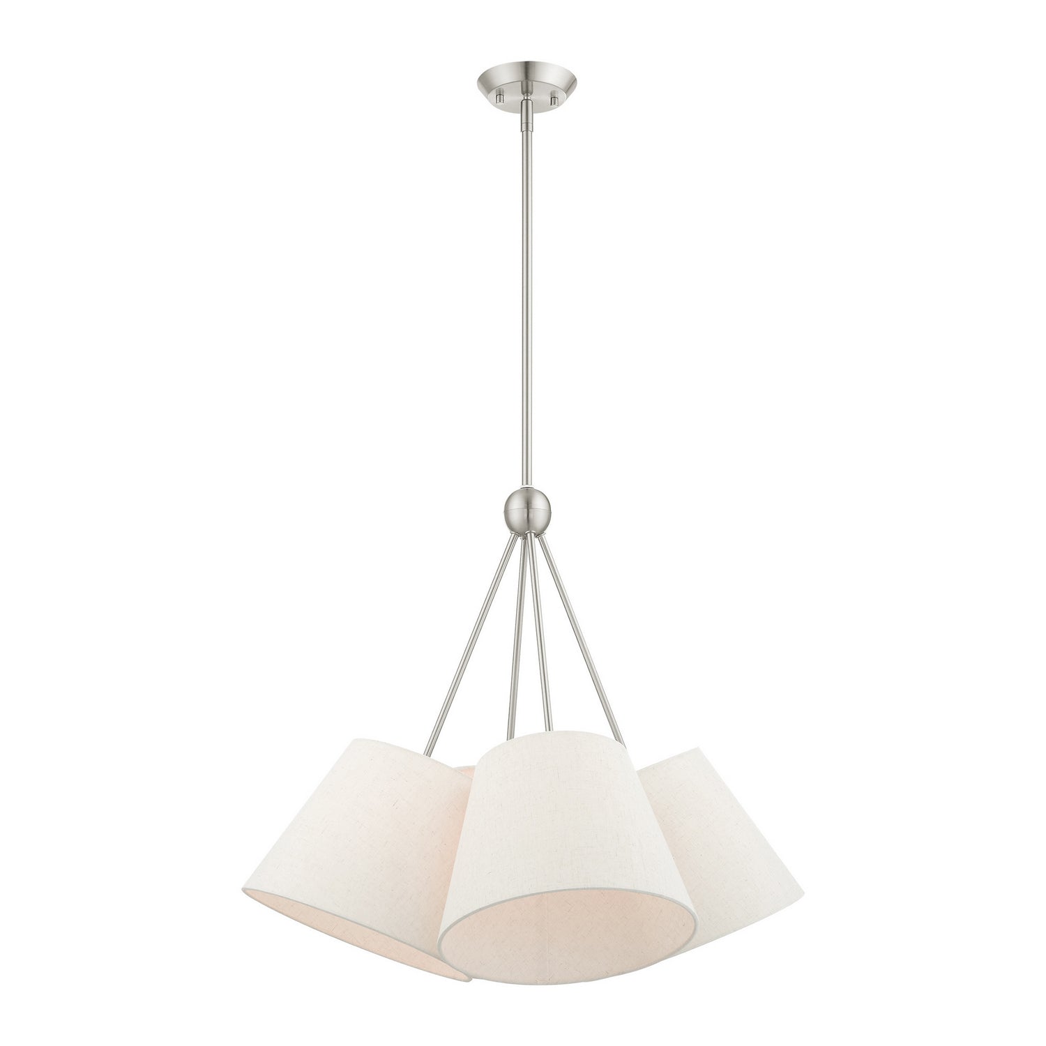 Livex Lighting - 41384-91 - Four Light Chandelier - Prato - Brushed Nickel