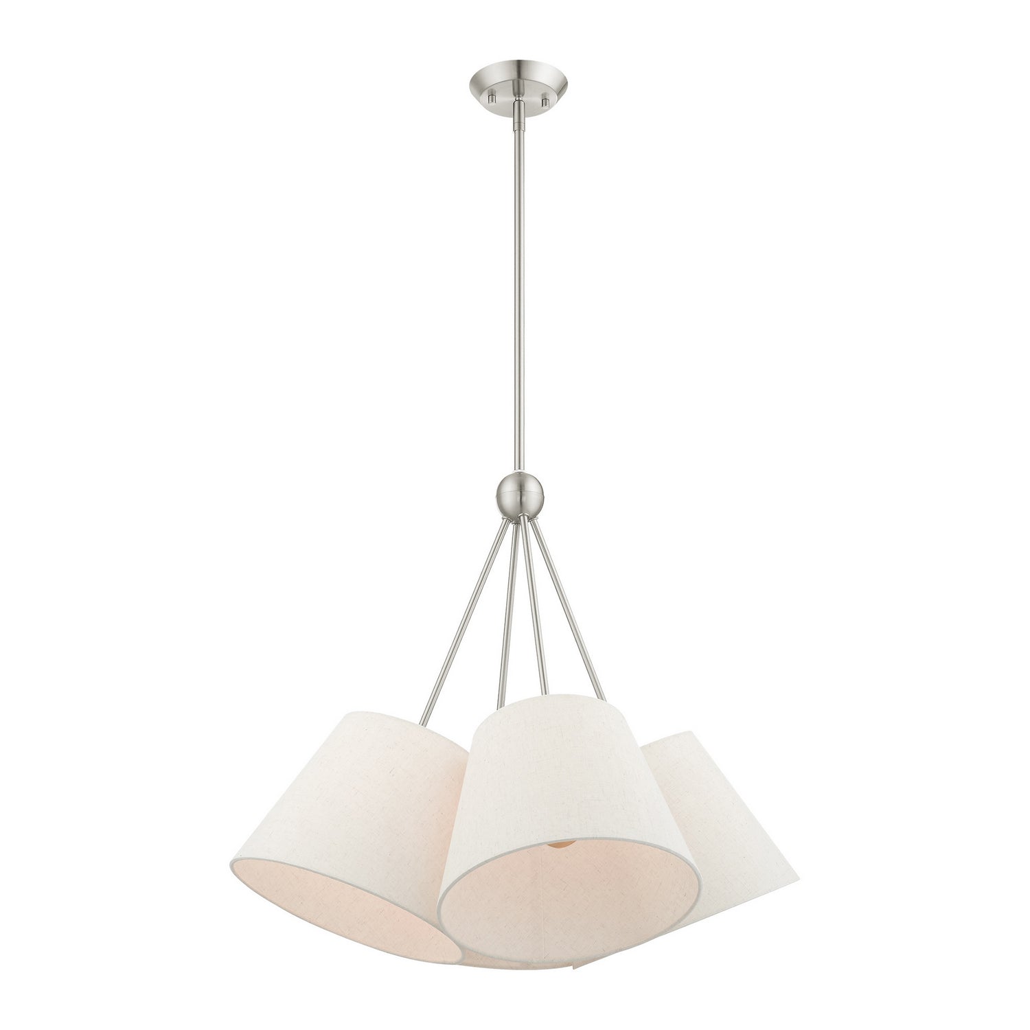 Livex Lighting - 41384-91 - Four Light Chandelier - Prato - Brushed Nickel