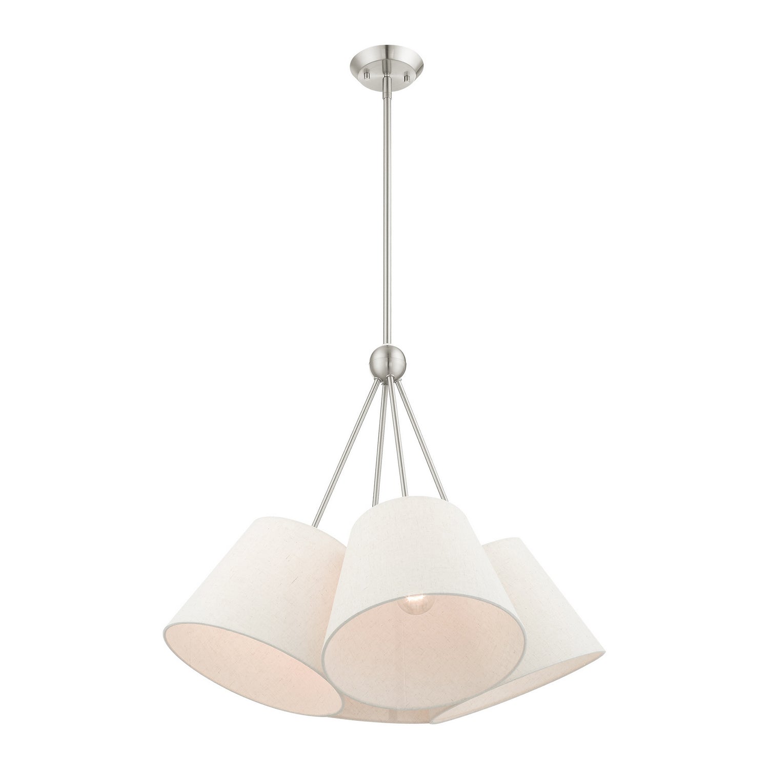 Livex Lighting - 41384-91 - Four Light Chandelier - Prato - Brushed Nickel