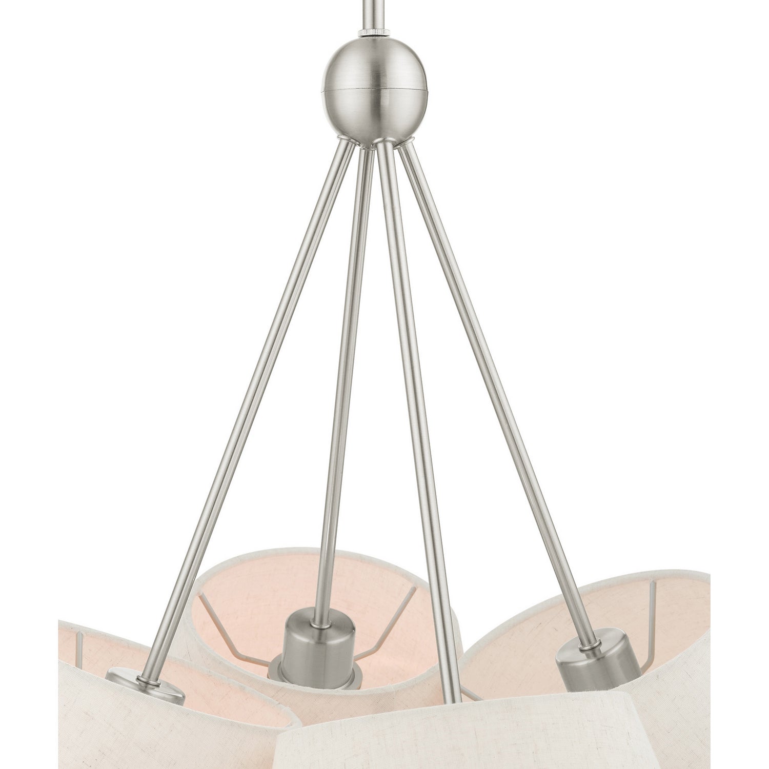 Livex Lighting - 41384-91 - Four Light Chandelier - Prato - Brushed Nickel