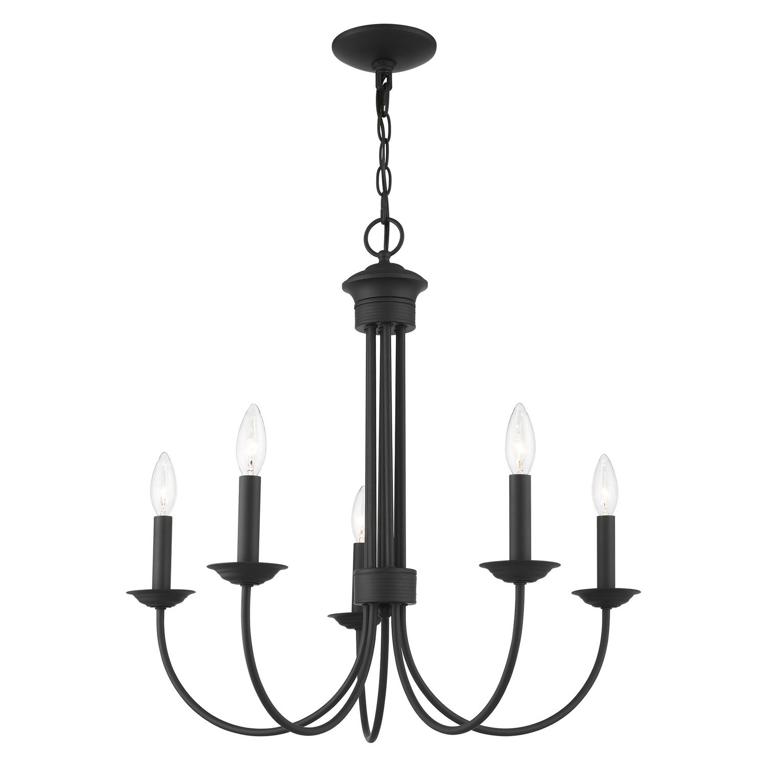 Livex Lighting - 42685-04 - Five Light Chandelier - Estate - Black