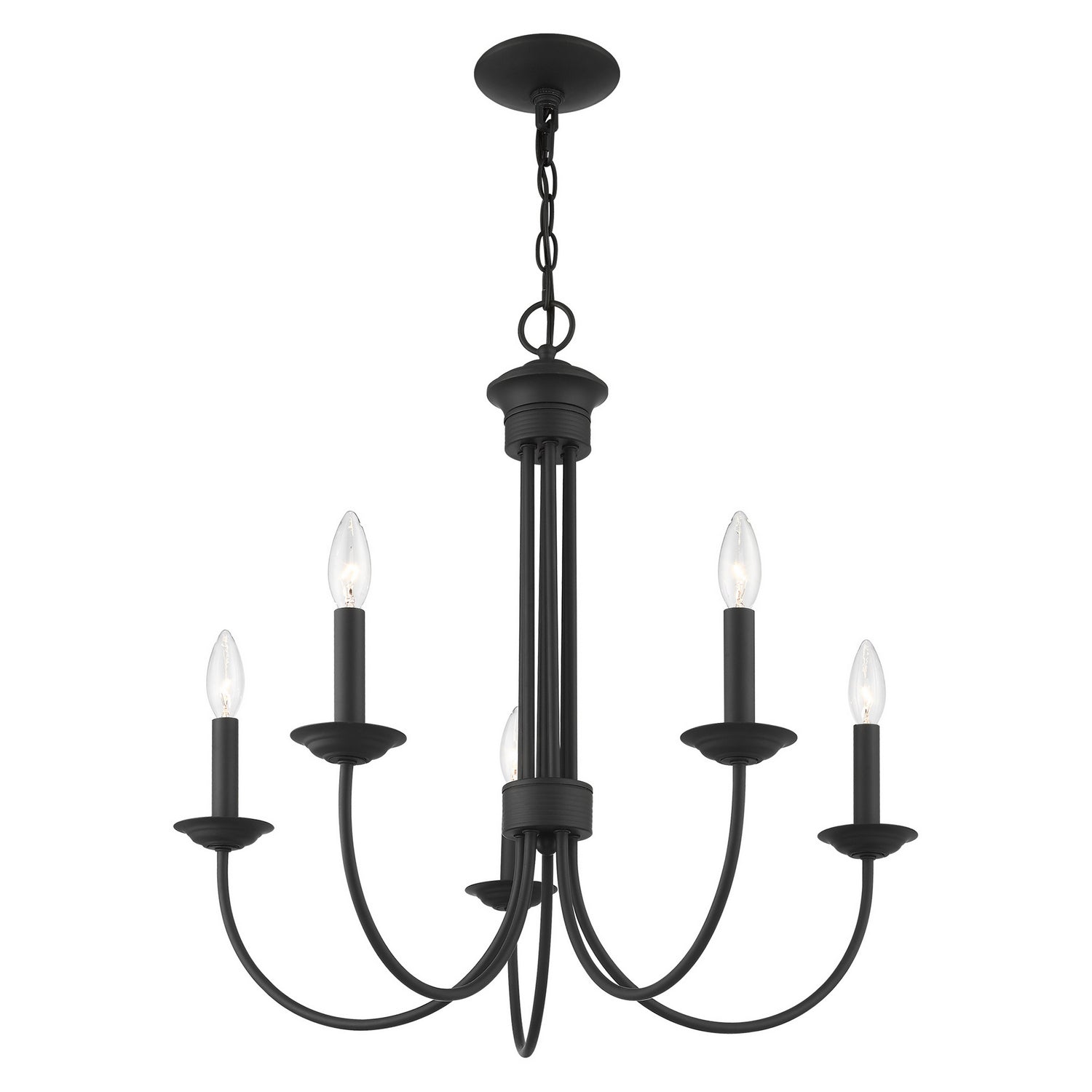 Livex Lighting - 42685-04 - Five Light Chandelier - Estate - Black