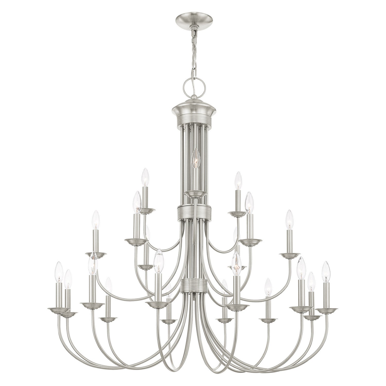 Livex Lighting - 42688-91 - 21 Light Chandelier - Estate - Brushed Nickel