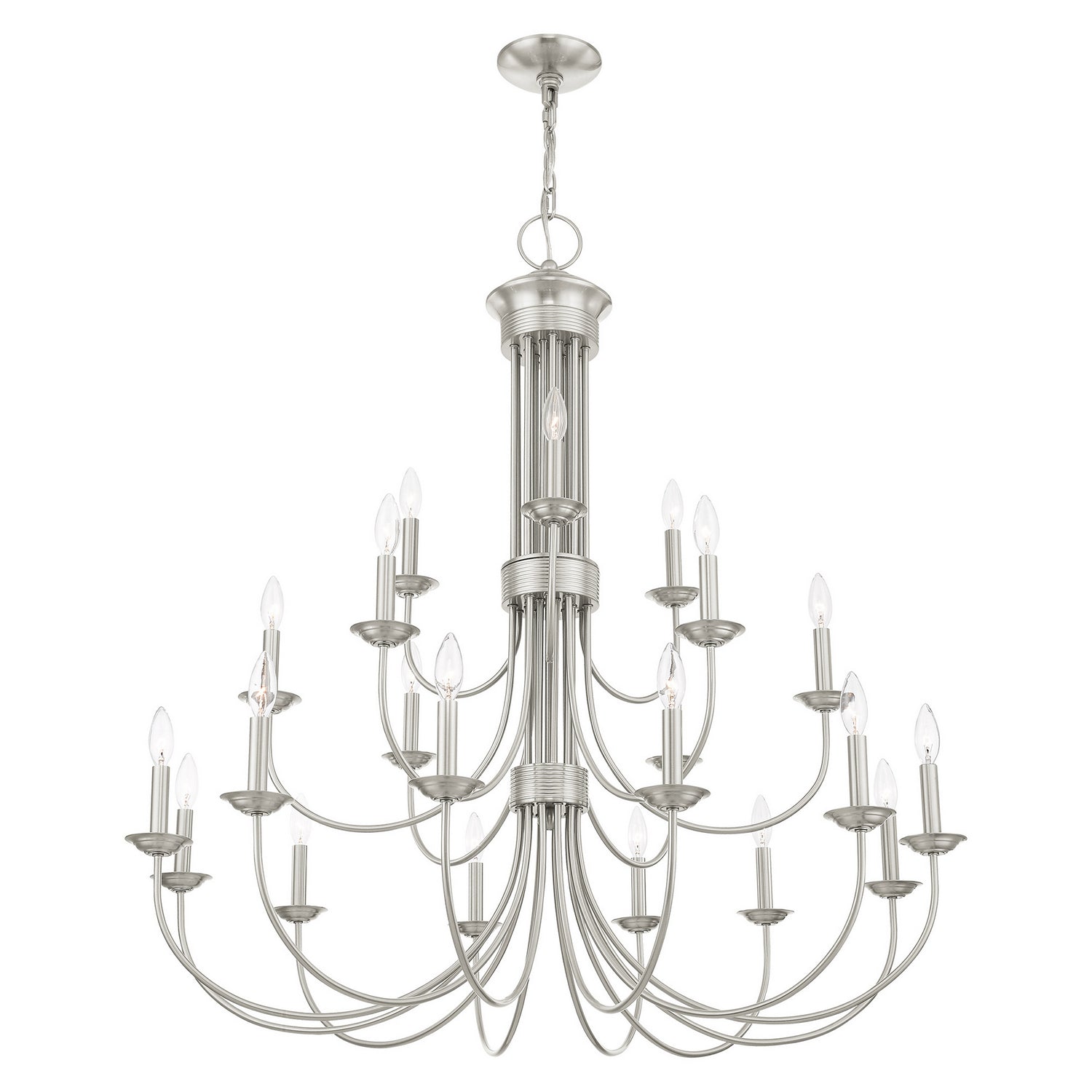 Livex Lighting - 42688-91 - 21 Light Chandelier - Estate - Brushed Nickel