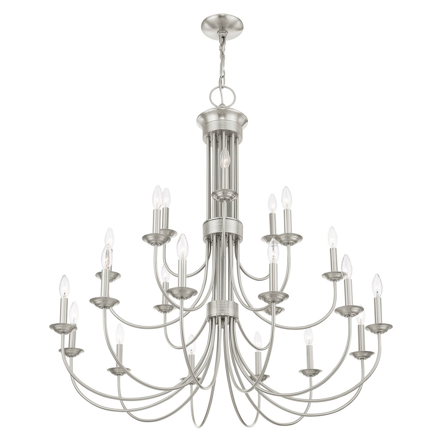 Livex Lighting - 42688-91 - 21 Light Chandelier - Estate - Brushed Nickel
