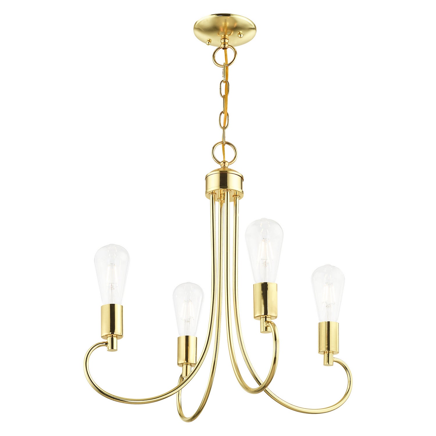 Livex Lighting - 42924-02 - Four Light Chandelier - Bari - Polished Brass