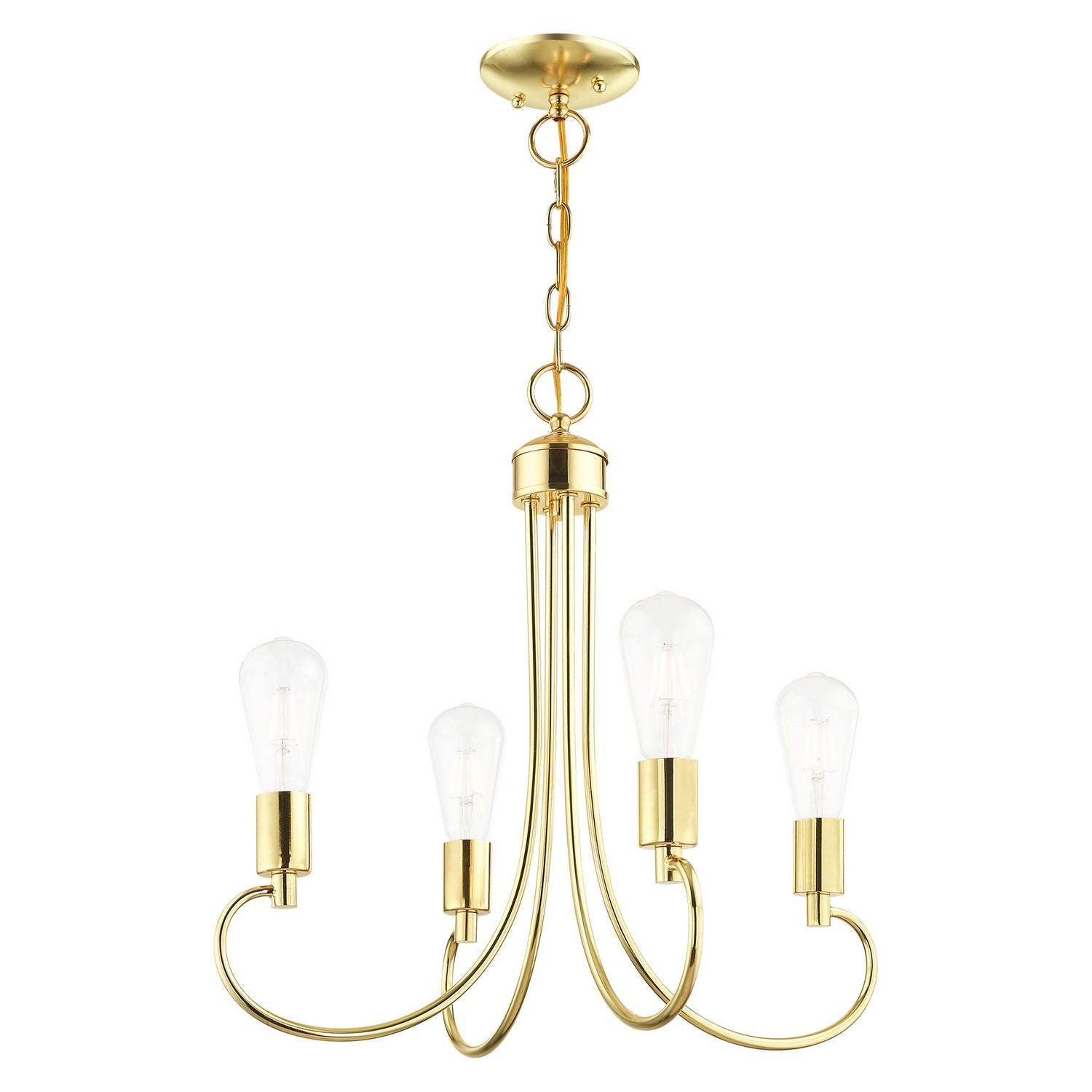 Livex Lighting - 42924-02 - Four Light Chandelier - Bari - Polished Brass