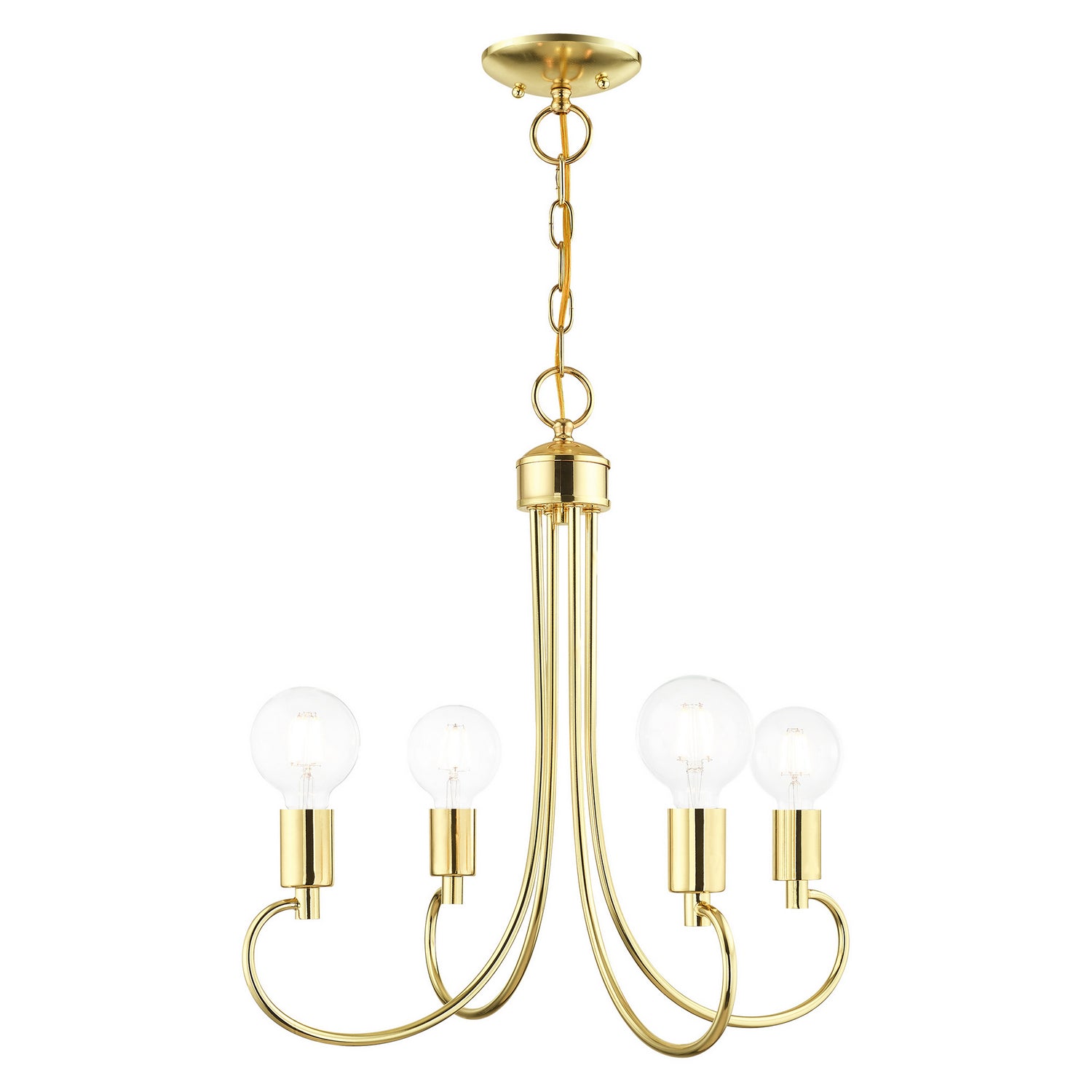 Livex Lighting - 42924-02 - Four Light Chandelier - Bari - Polished Brass