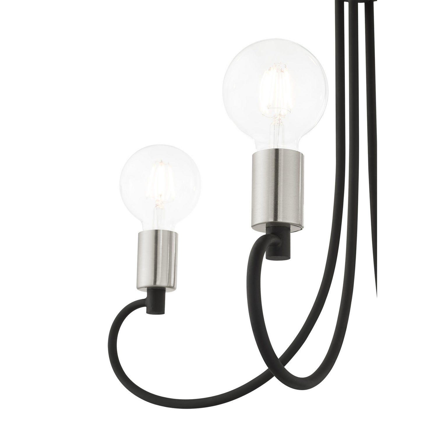 Livex Lighting - 42924-04 - Four Light Chandelier - Bari - Black w/ Brushed Nickels
