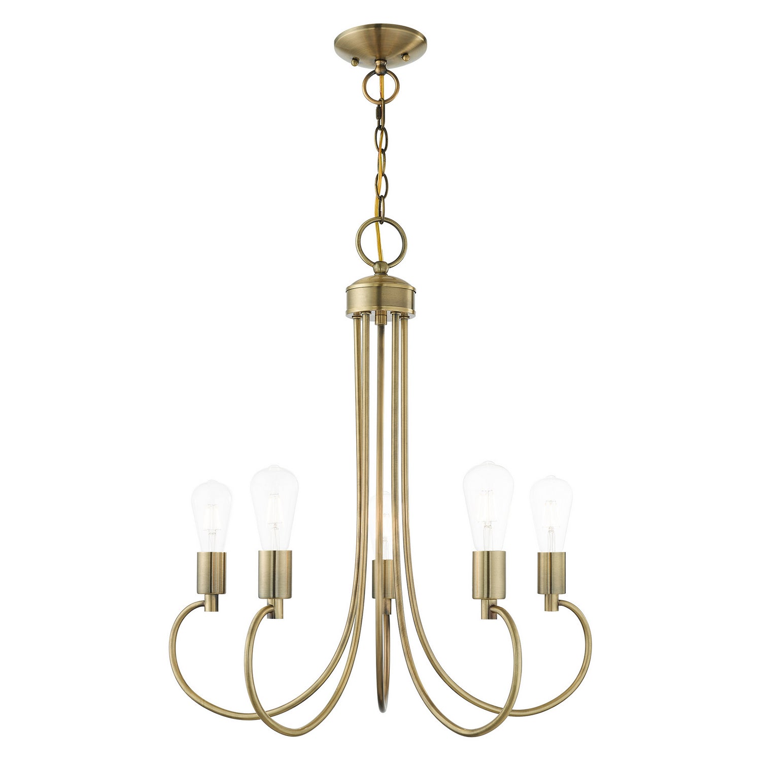 Livex Lighting - 42925-01 - Five Light Chandelier - Bari - Antique Brass