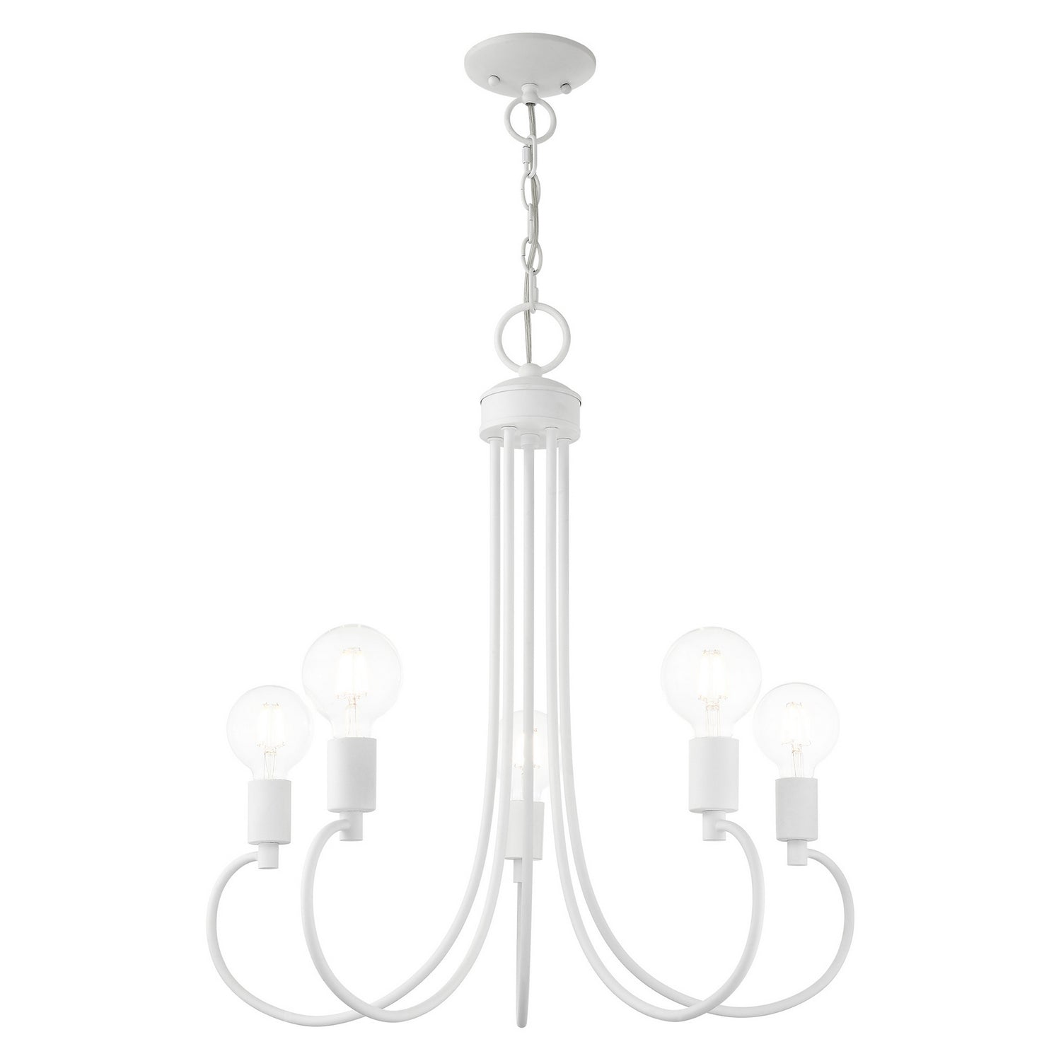 Livex Lighting - 42925-03 - Five Light Chandelier - Bari - White