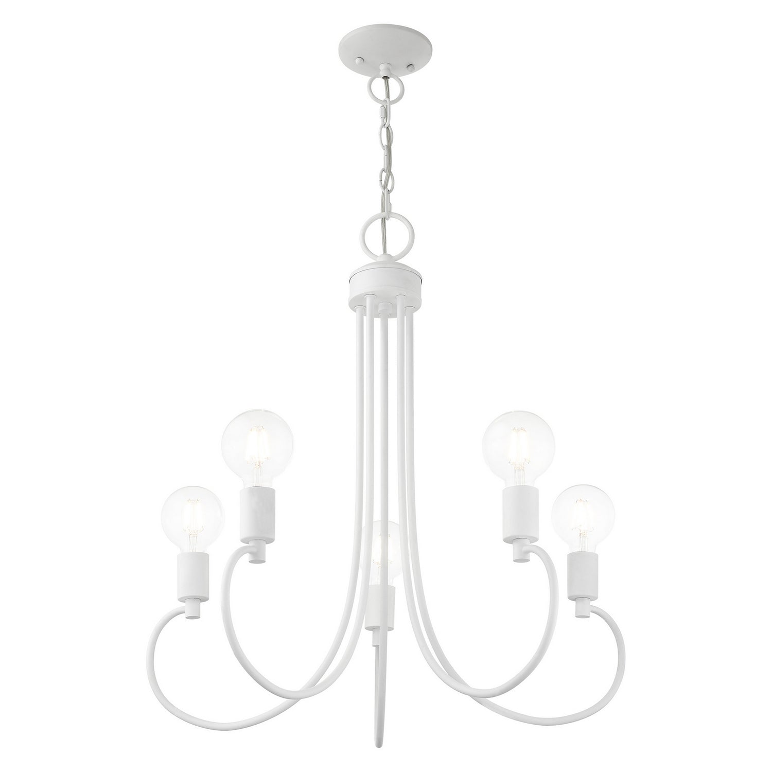 Livex Lighting - 42925-03 - Five Light Chandelier - Bari - White