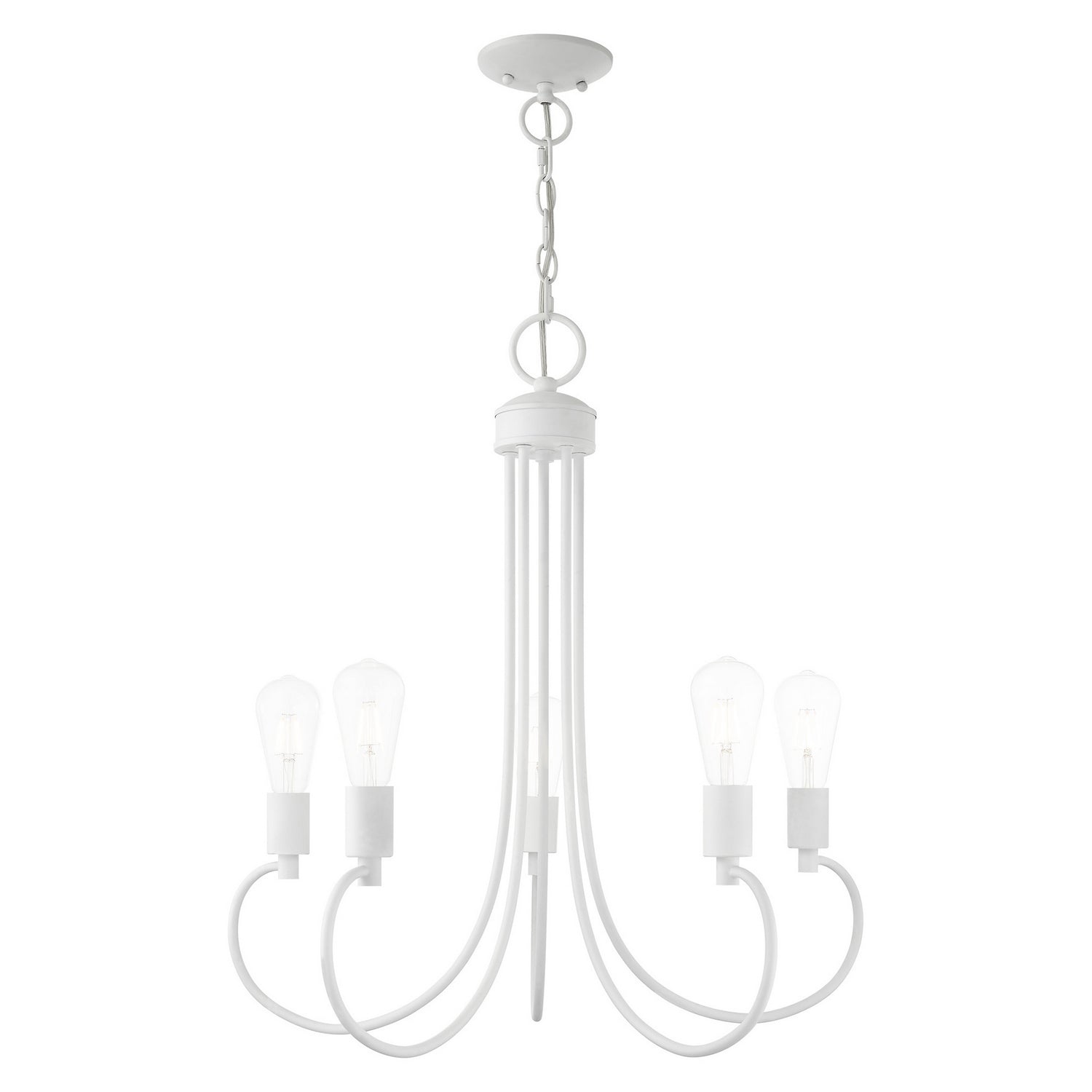Livex Lighting - 42925-03 - Five Light Chandelier - Bari - White