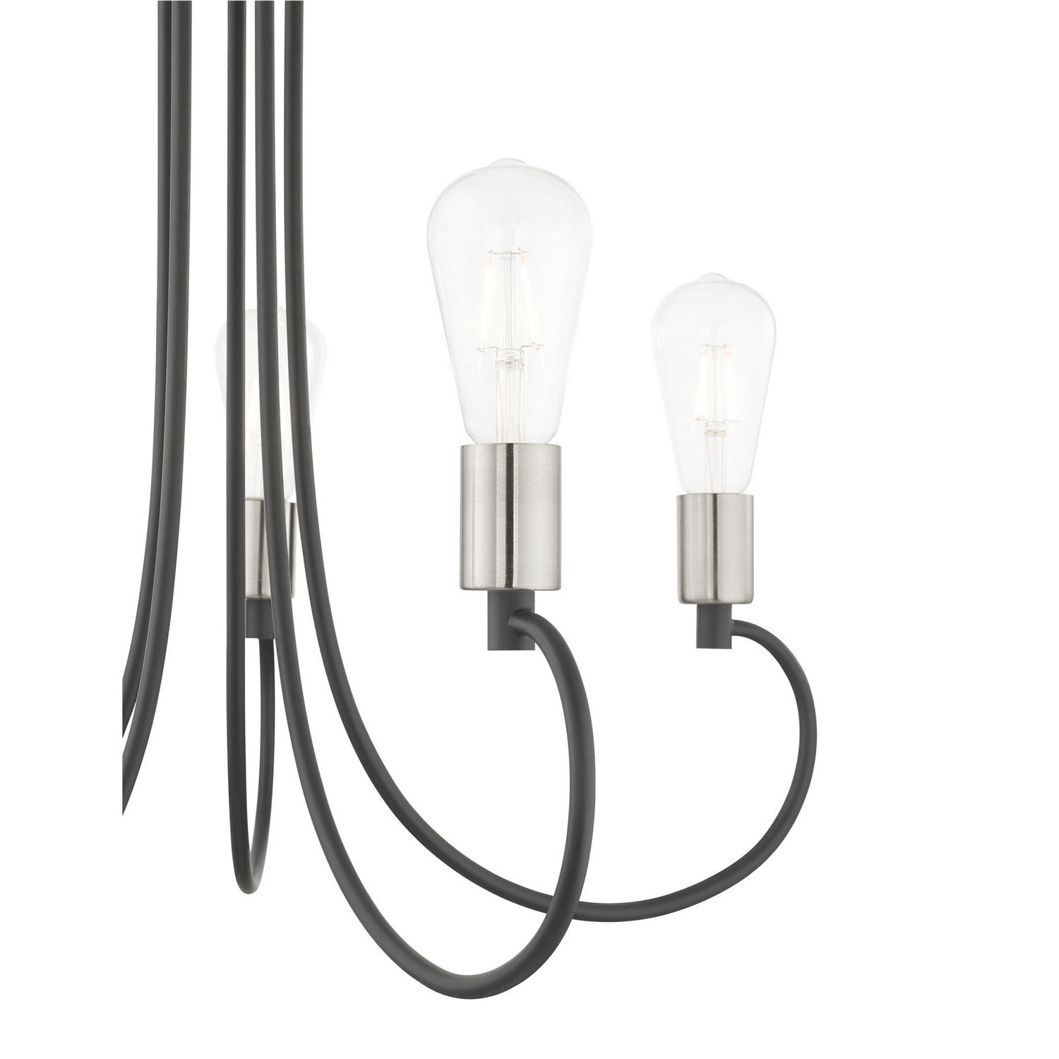 Livex Lighting - 42925-76 - Five Light Chandelier - Bari - Scandinavian Gray w/ Brushed Nickels