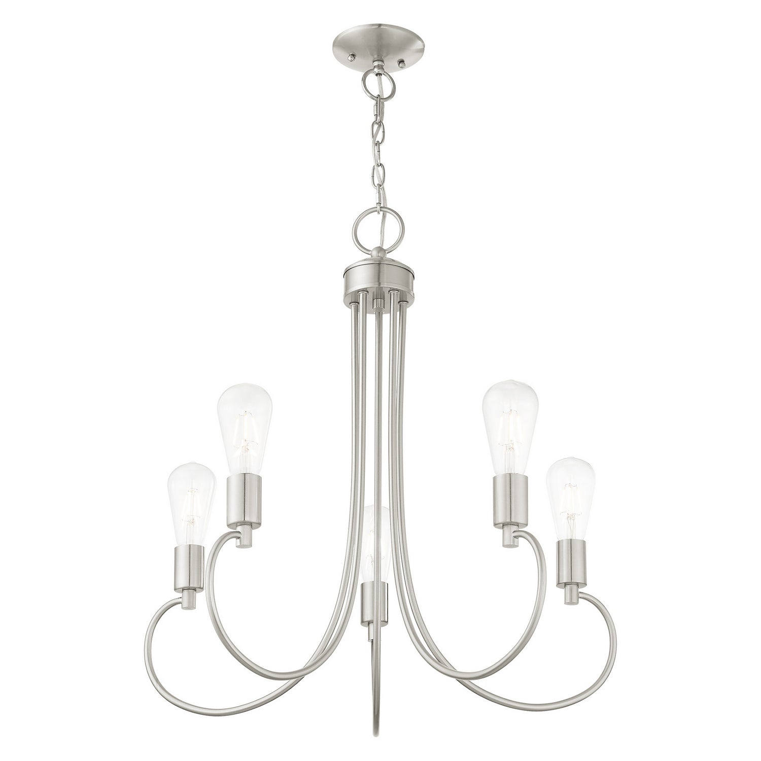 Livex Lighting - 42925-91 - Five Light Chandelier - Bari - Brushed Nickel