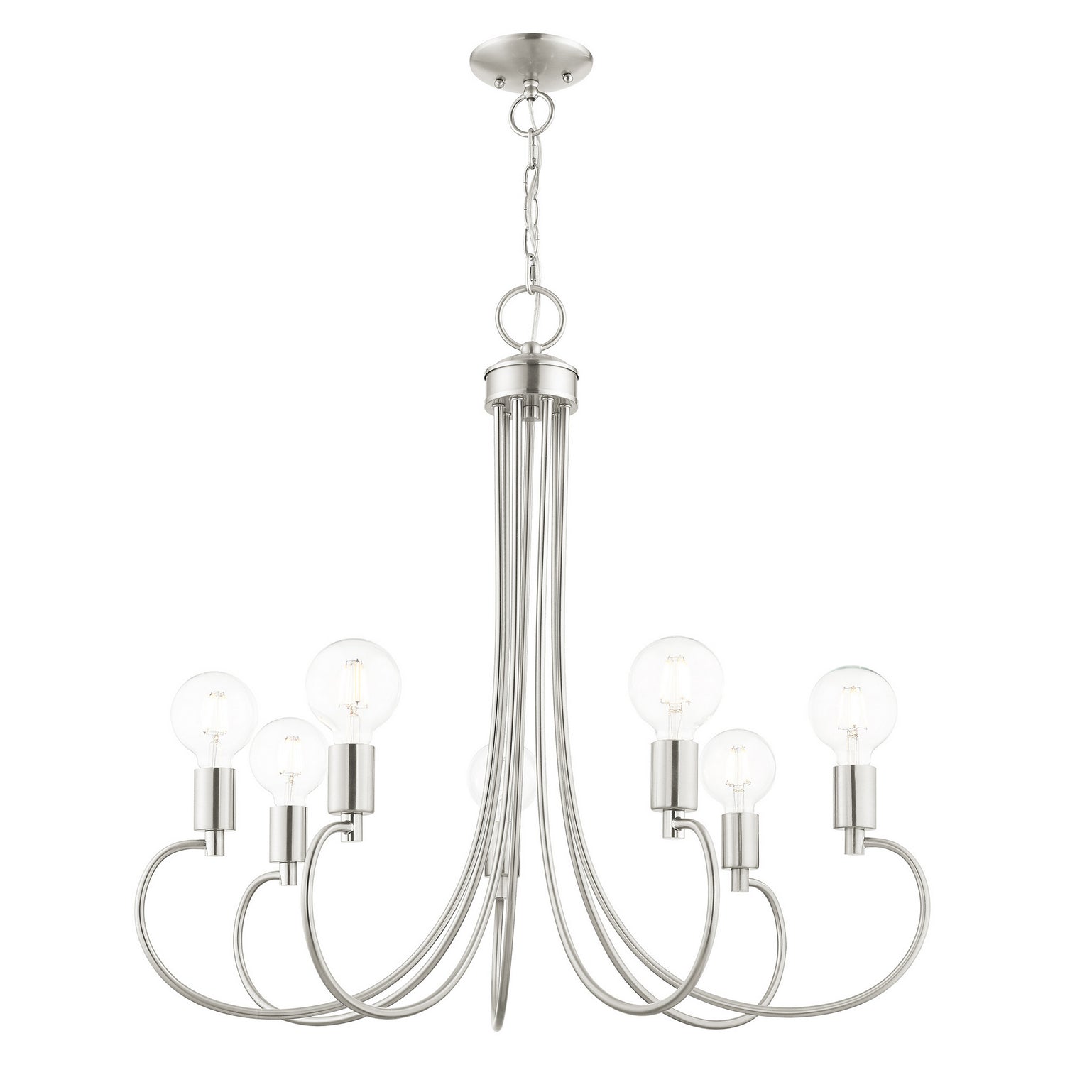 Livex Lighting - 42927-91 - Seven Light Chandelier - Bari - Brushed Nickel