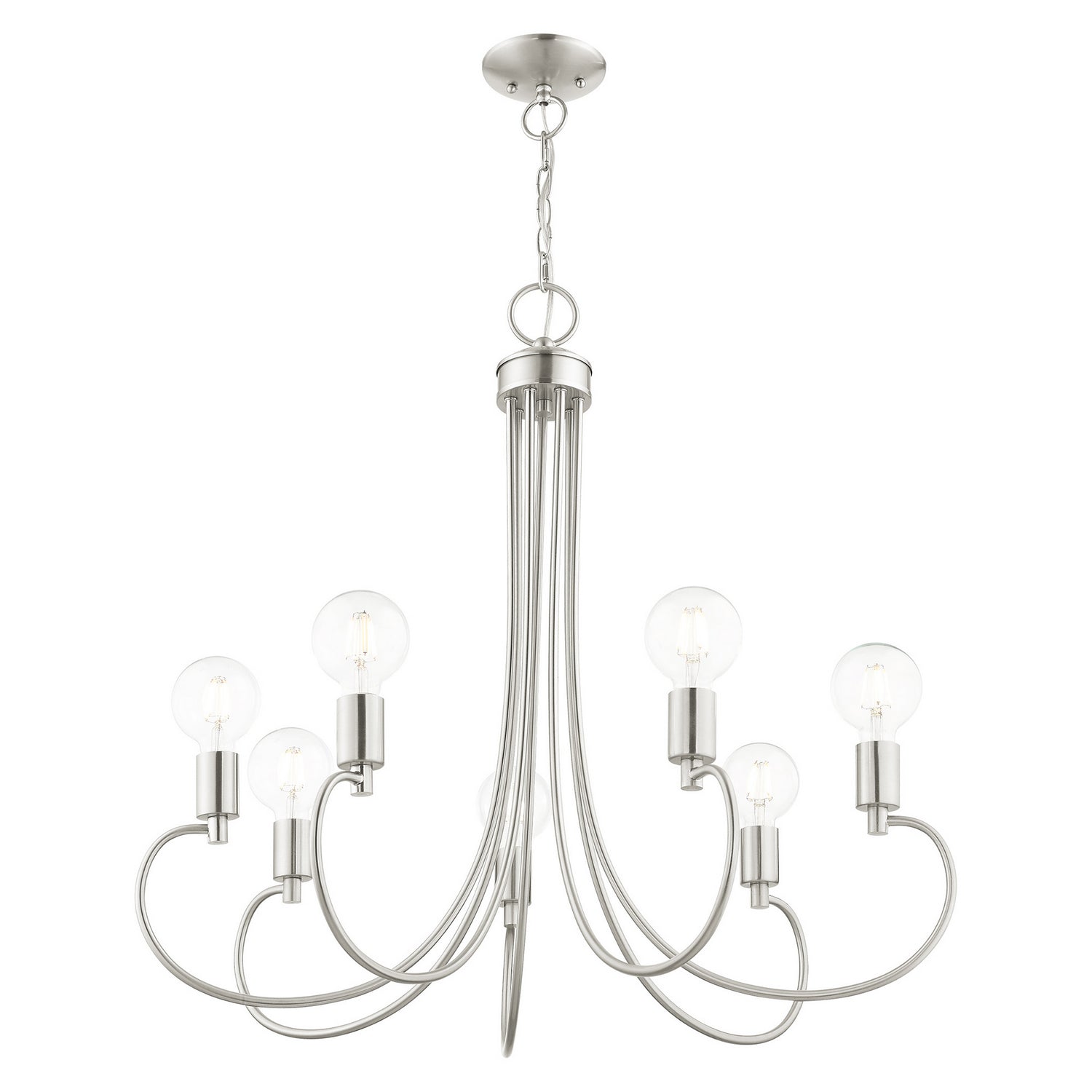 Livex Lighting - 42927-91 - Seven Light Chandelier - Bari - Brushed Nickel