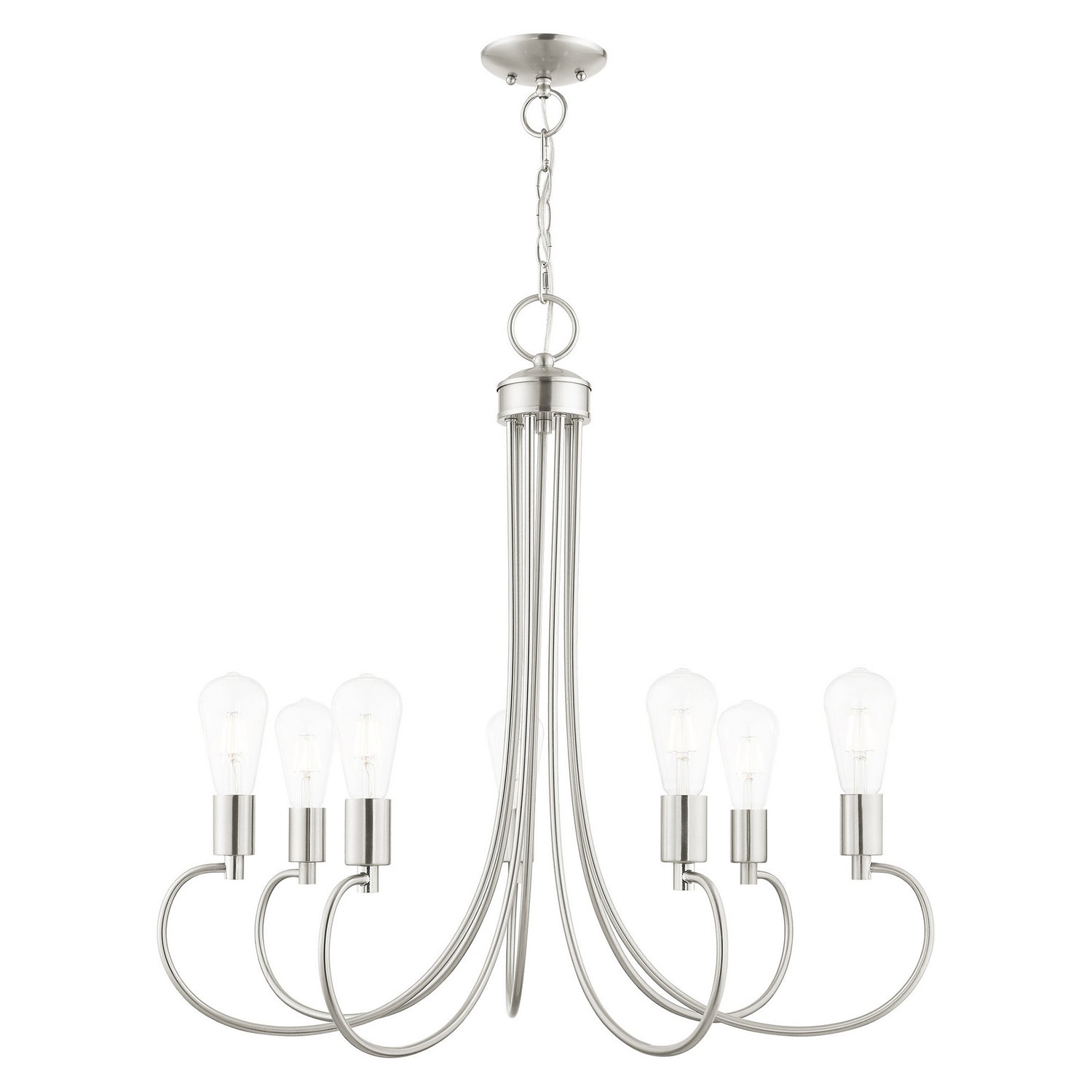 Livex Lighting - 42927-91 - Seven Light Chandelier - Bari - Brushed Nickel