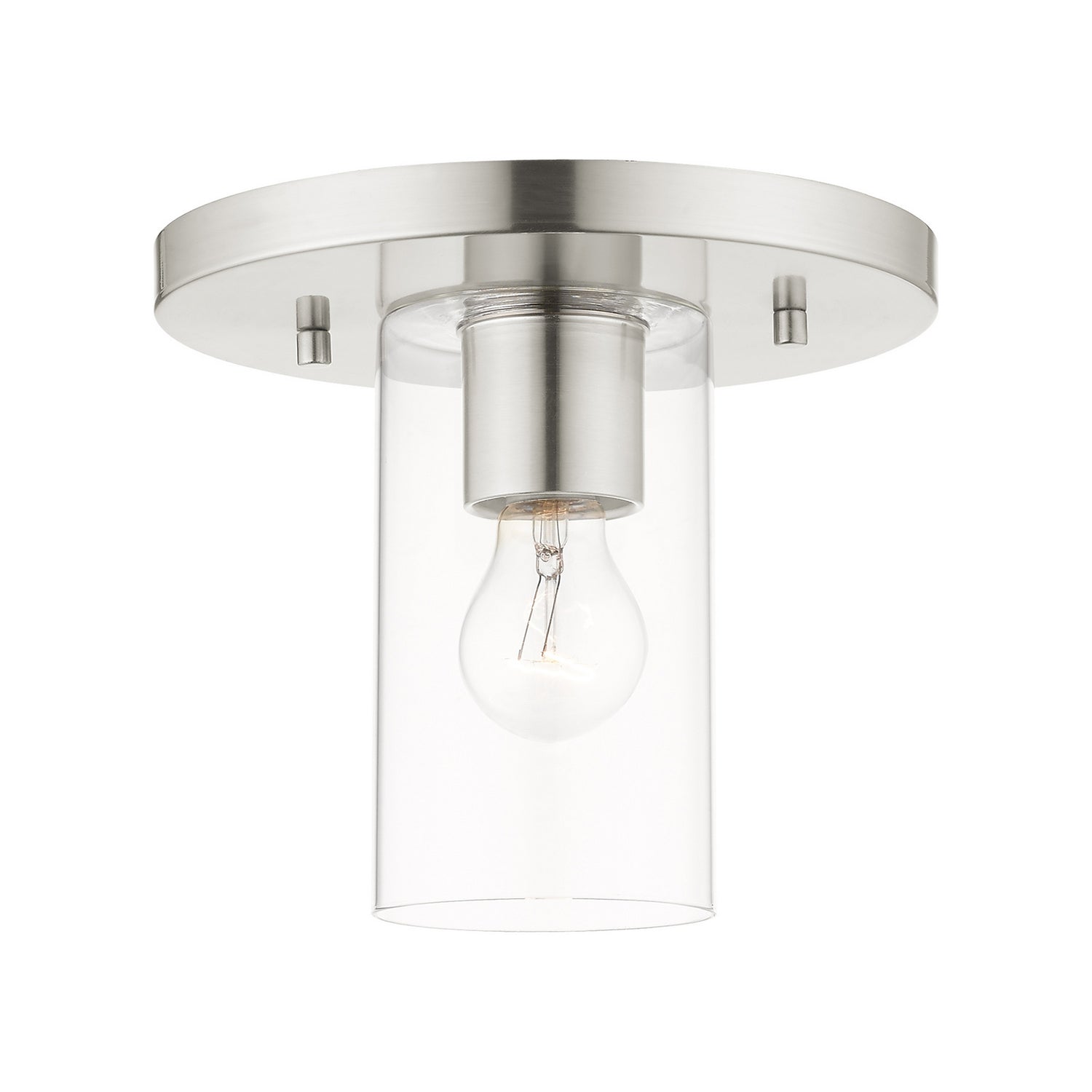Livex Lighting - 45471-91 - One Light Flush Mount - Zurich - Brushed Nickel