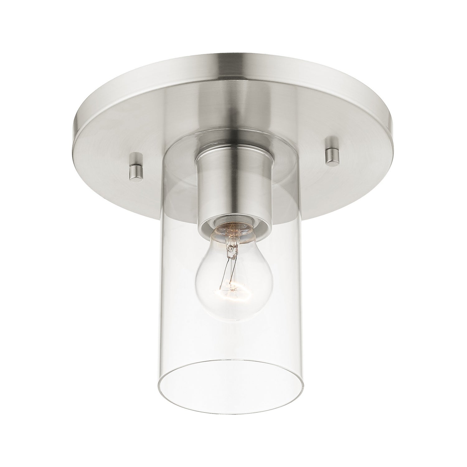 Livex Lighting - 45471-91 - One Light Flush Mount - Zurich - Brushed Nickel