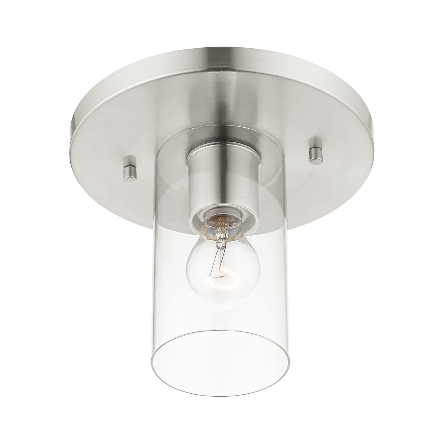 Livex Lighting - 45471-91 - One Light Flush Mount - Zurich - Brushed Nickel