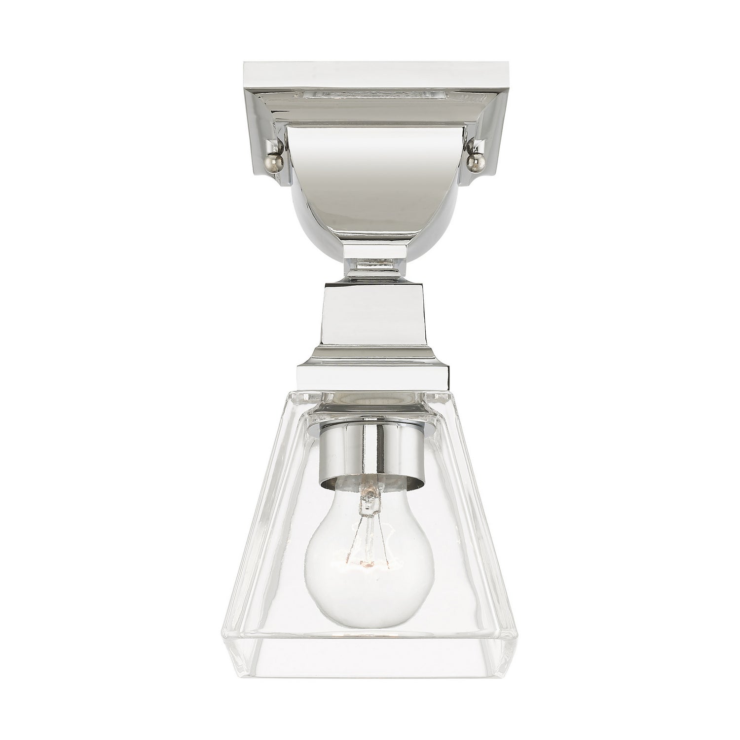 Livex Lighting - 45562-05 - One Light Flush Mount - Mission - Polished Chrome