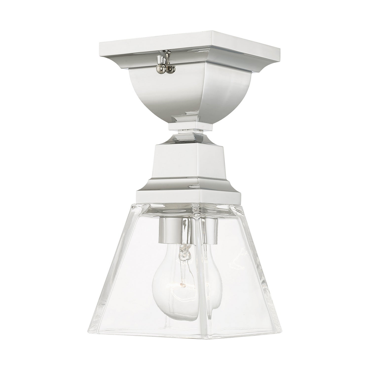 Livex Lighting - 45562-05 - One Light Flush Mount - Mission - Polished Chrome