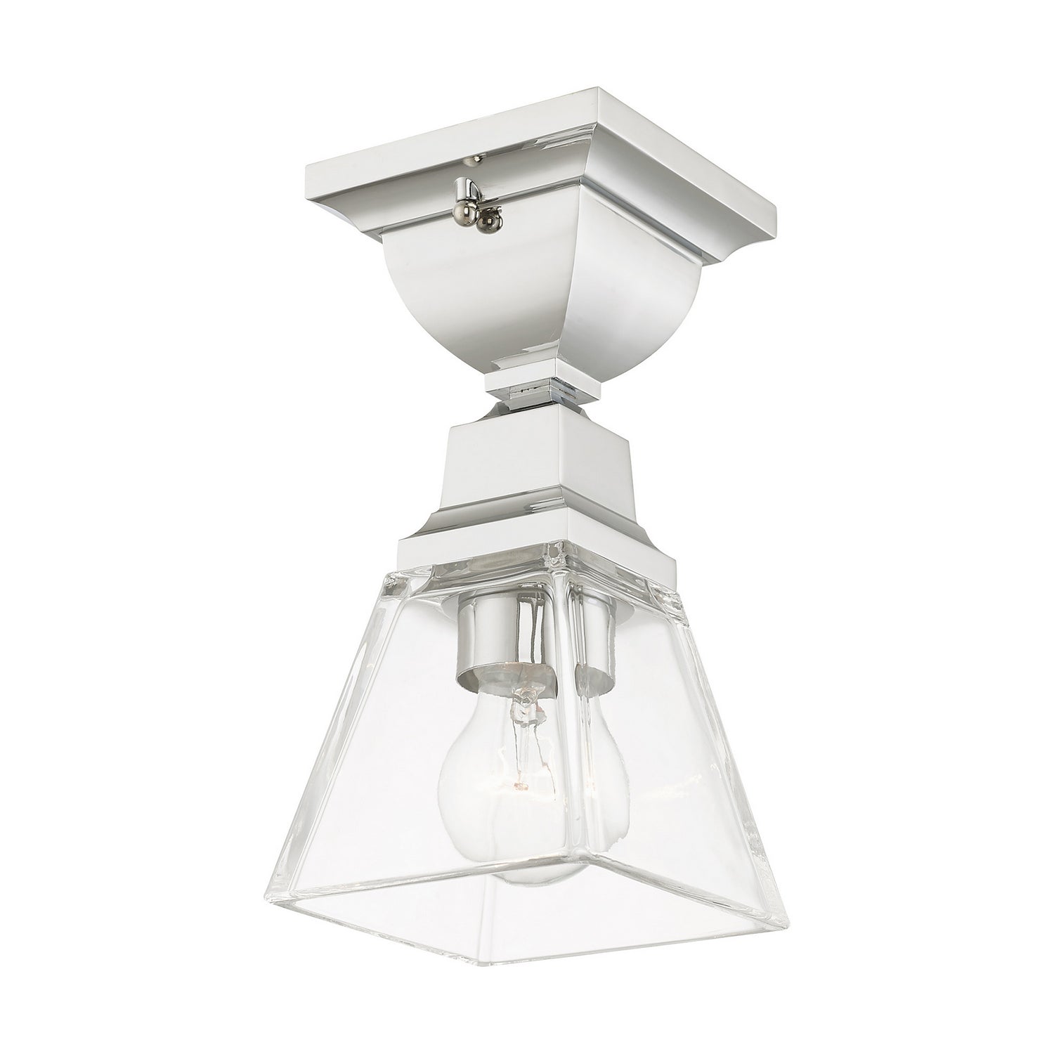 Livex Lighting - 45562-05 - One Light Flush Mount - Mission - Polished Chrome